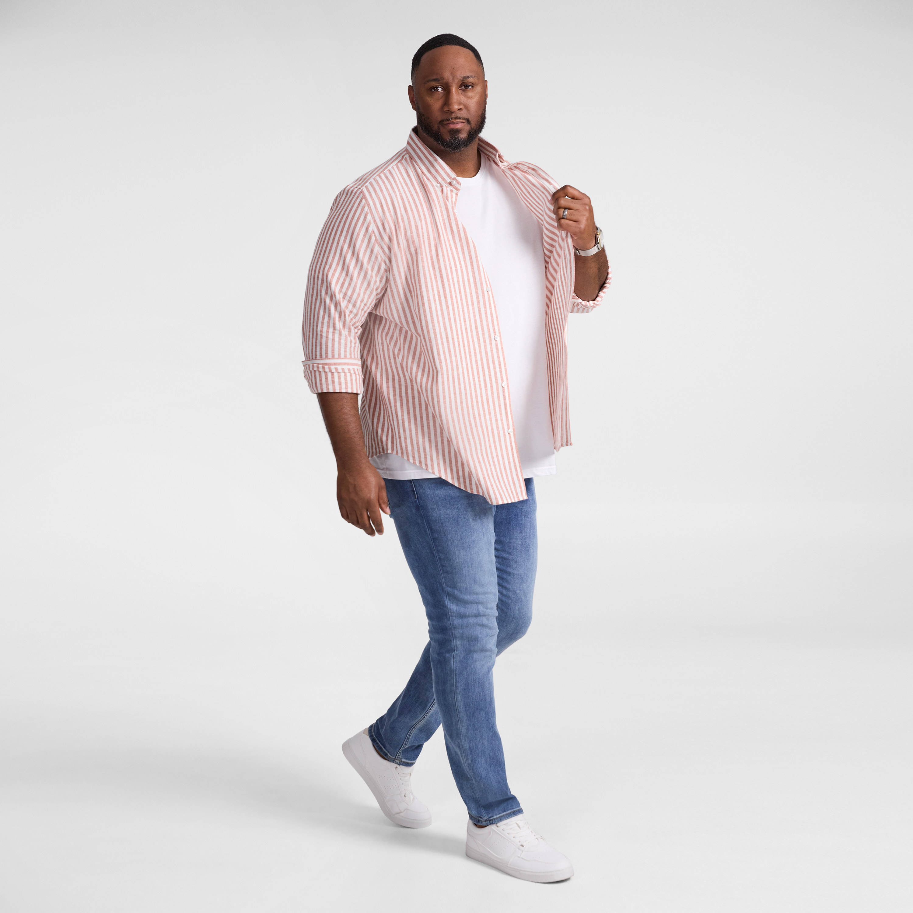 Clay Holiday Stripe Linen Shirt