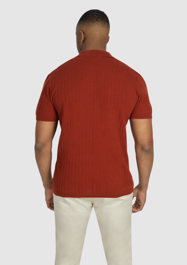 Terracotta Felix Knitted Polo