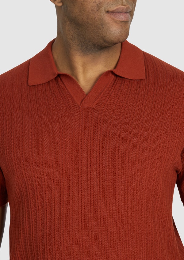 Terracotta Felix Knitted Polo