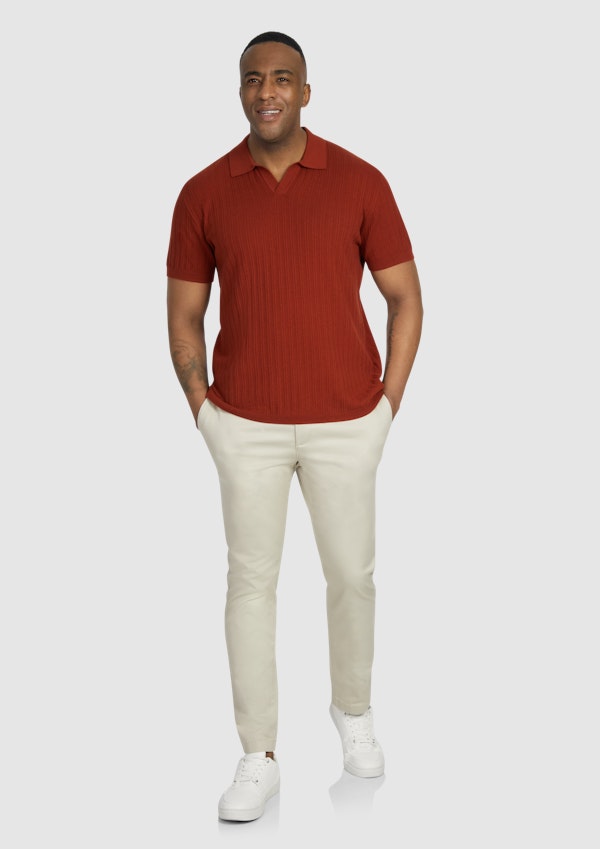 Terracotta Felix Knitted Polo