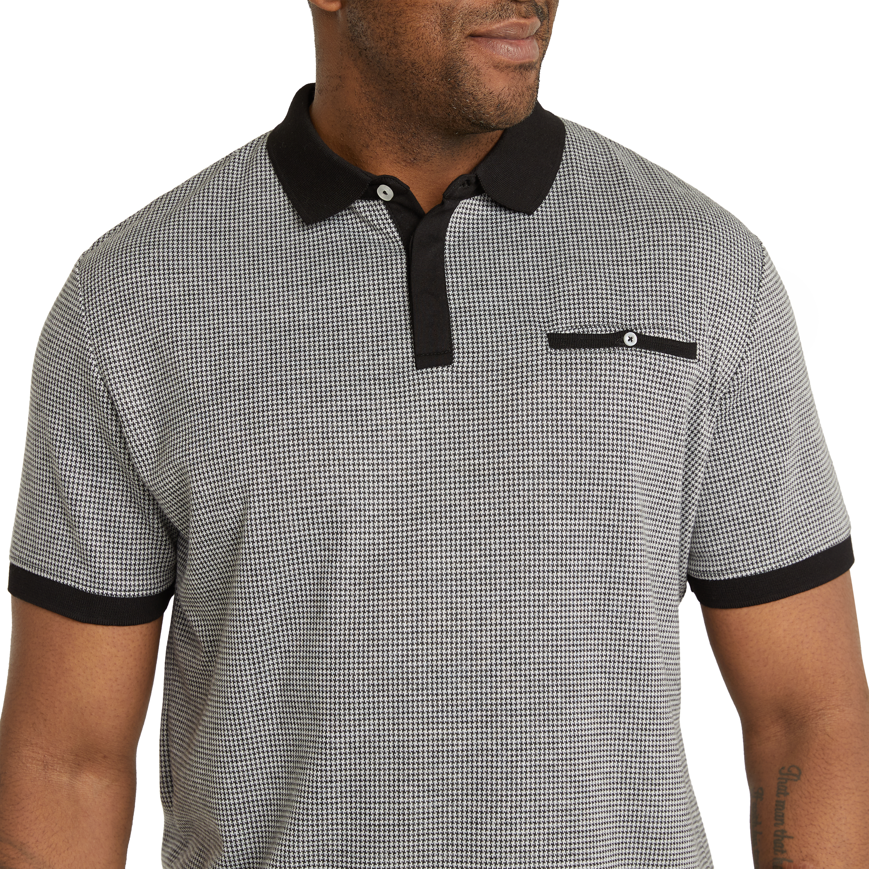 Black Colby Jacquard Polo