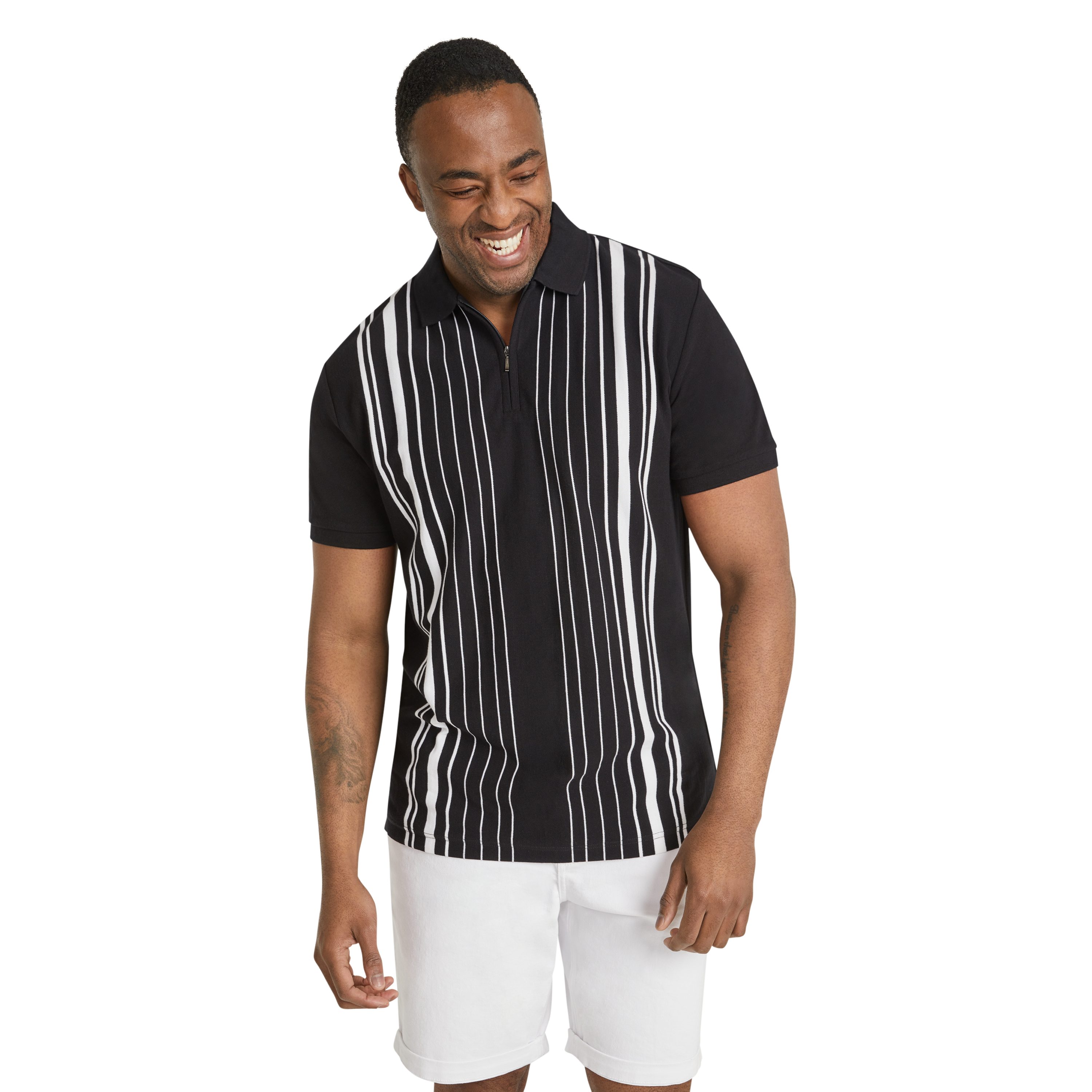Asher Vertical Stripe Polo