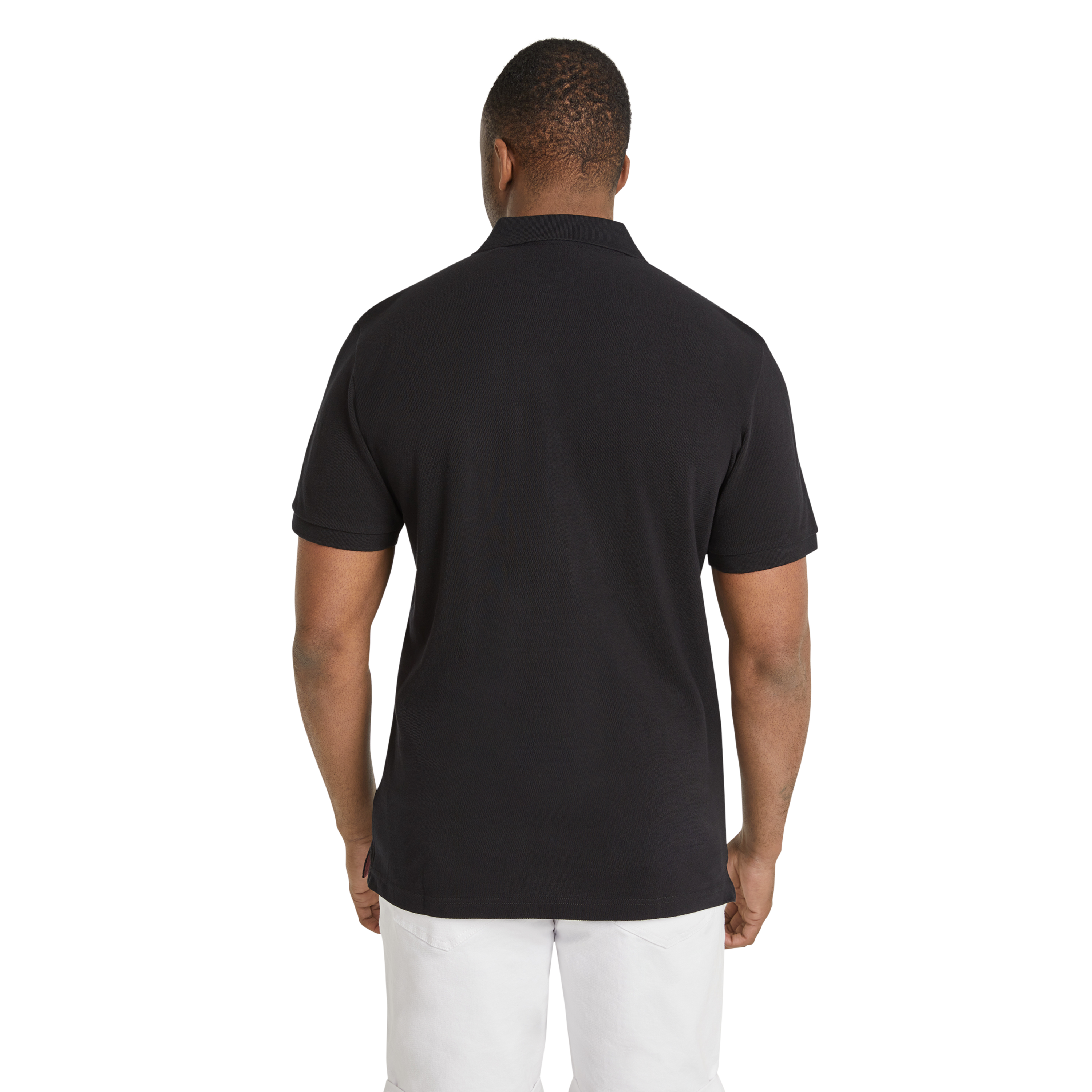 Black Asher Vertical Stripe Polo