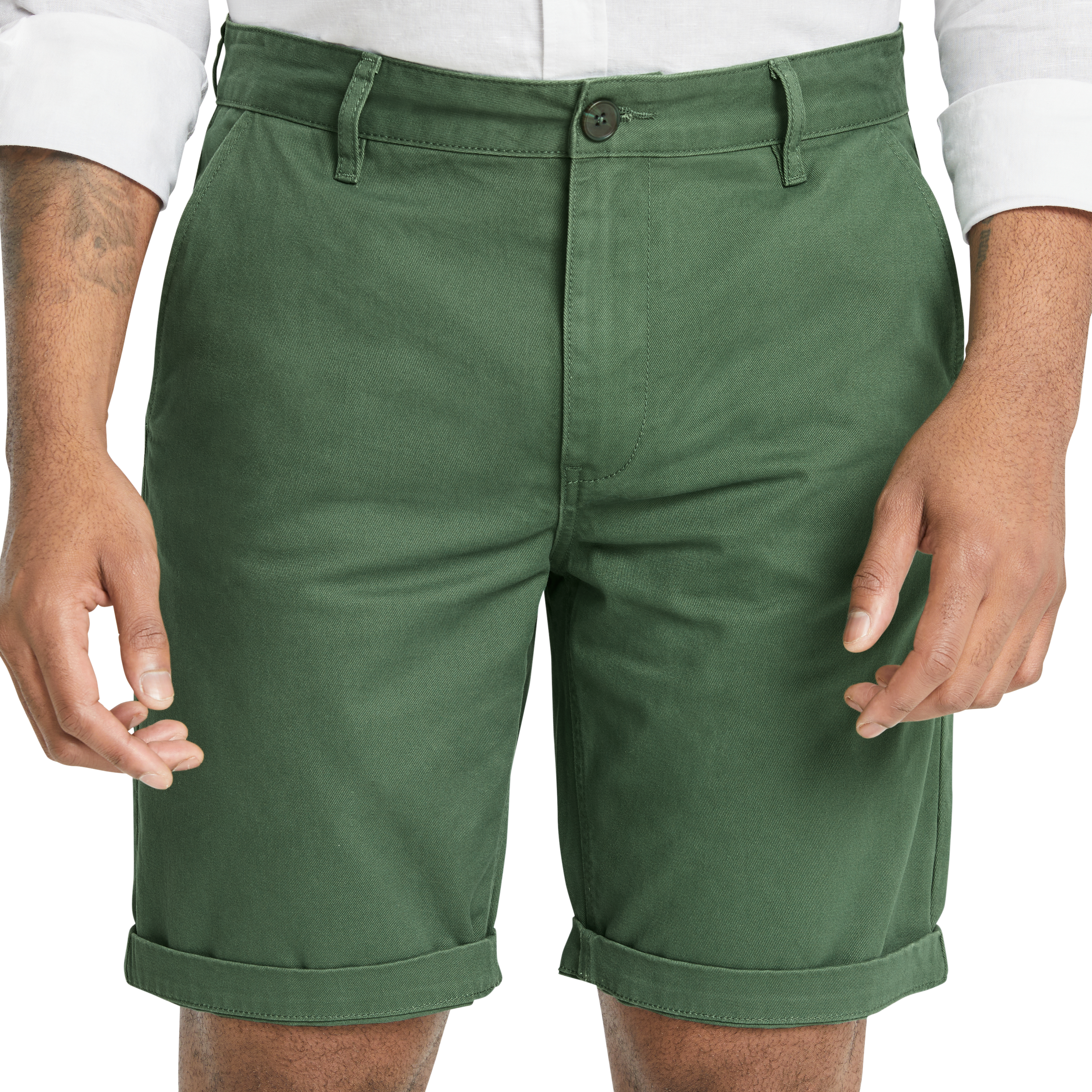 Hunter Green Bale Twill Chino Short Men's Bottom Johnny Bigg US