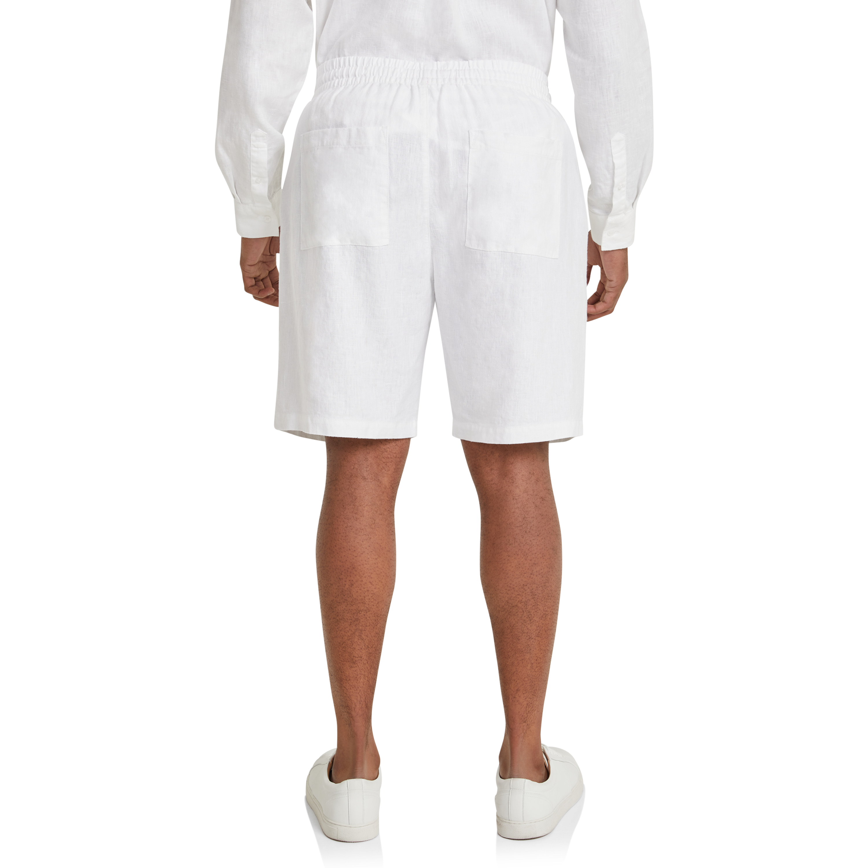 White Resort Linen Short