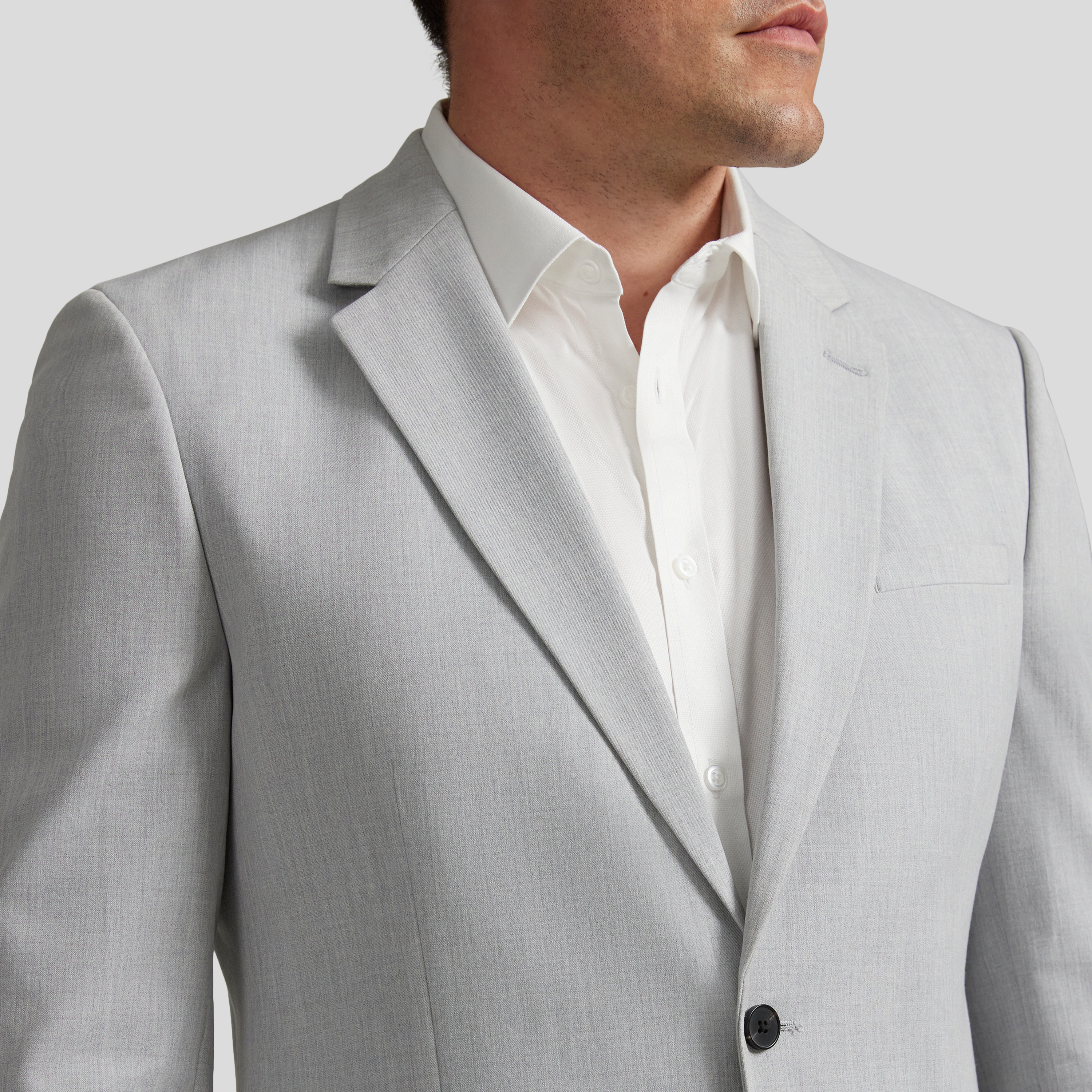 Silver Tanner Stretch Suit Jacket