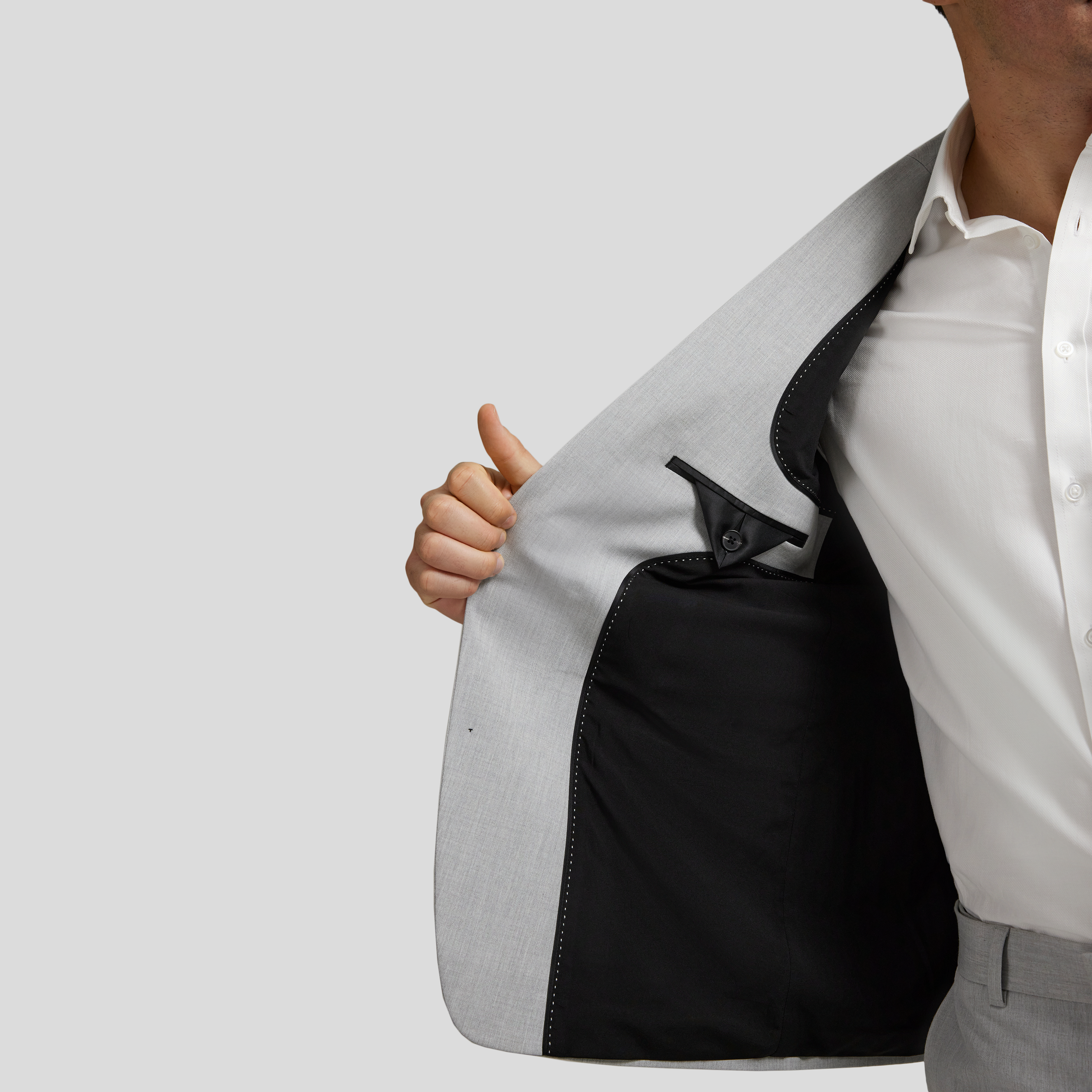 Silver Tanner Stretch Suit Jacket