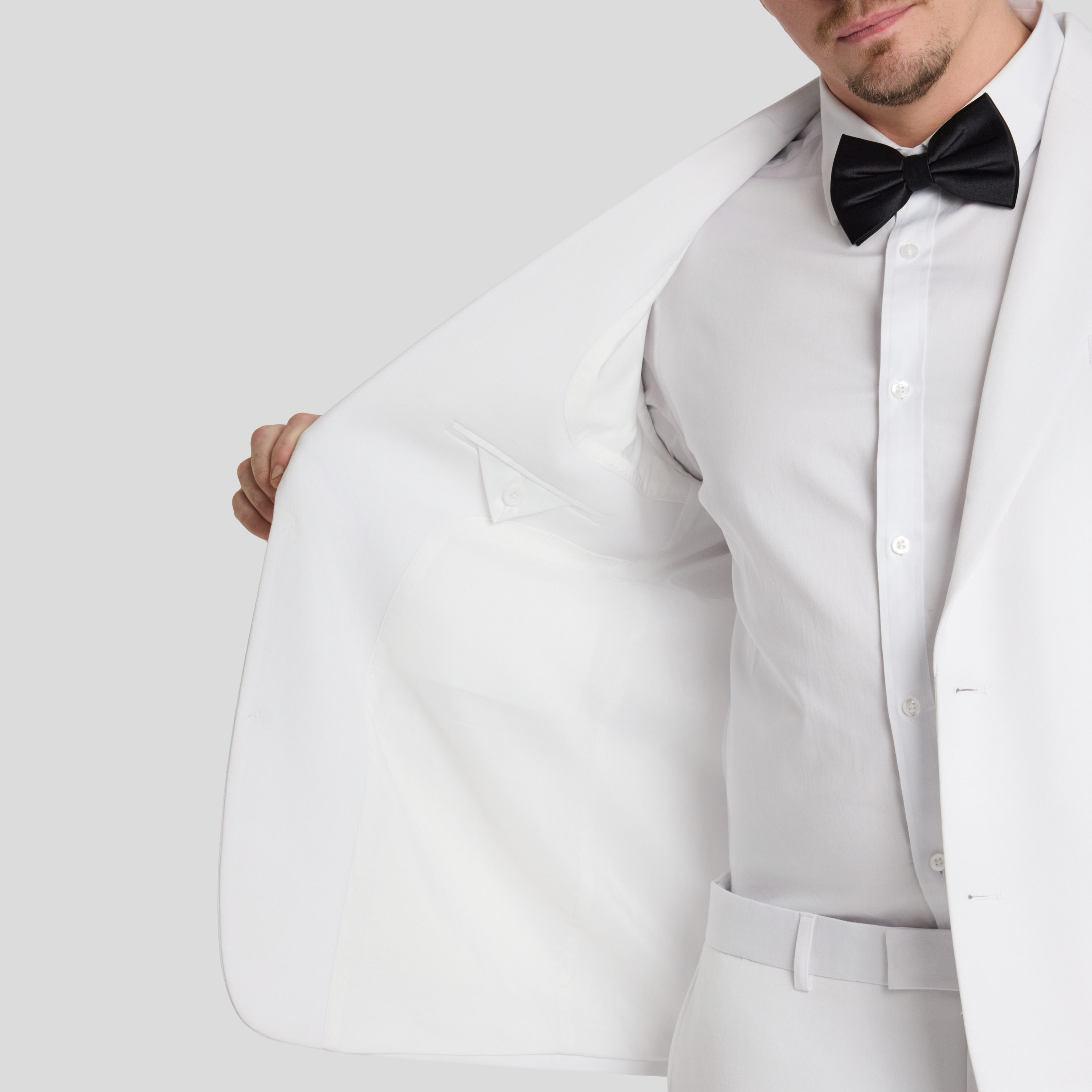 White Tanner Stretch Suit Jacket