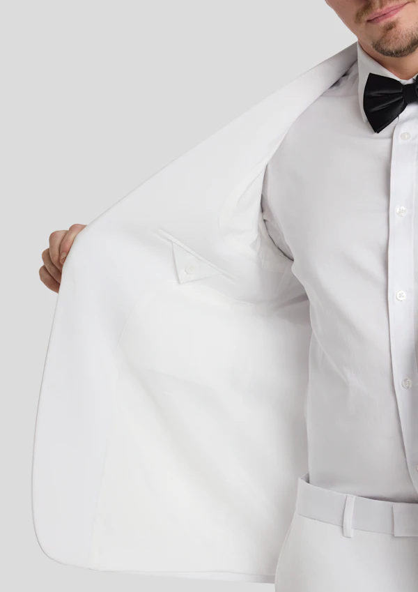 White Tanner Stretch Suit Jacket