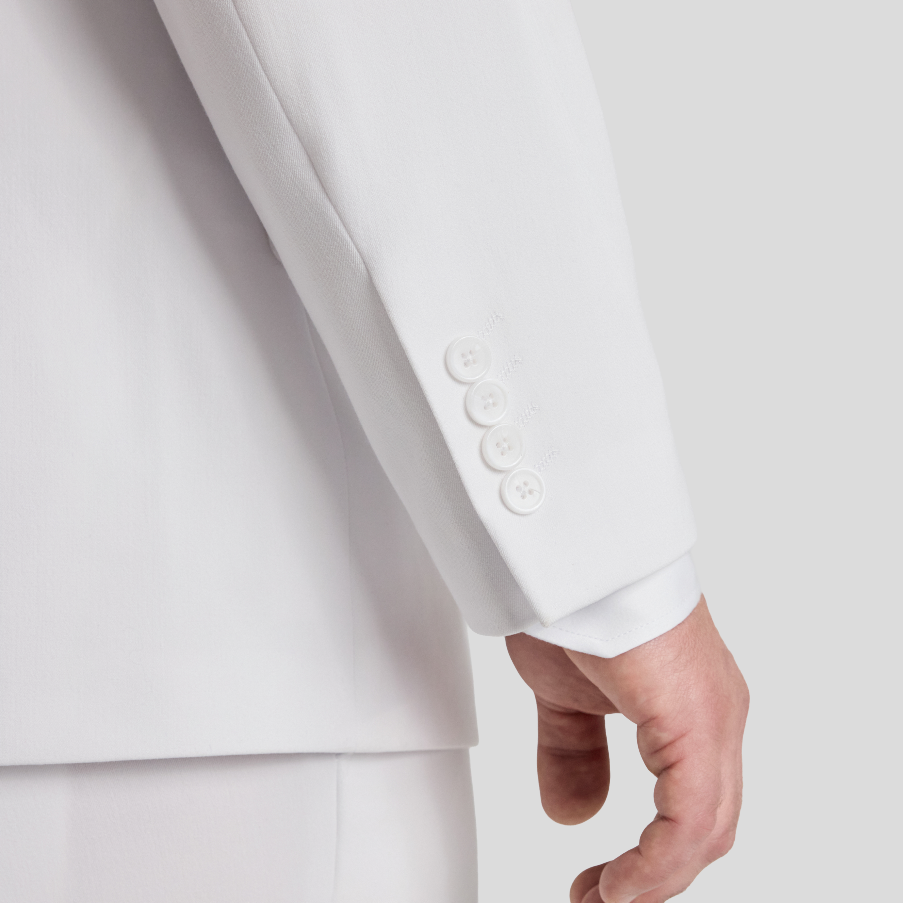 White Tanner Stretch Suit Jacket