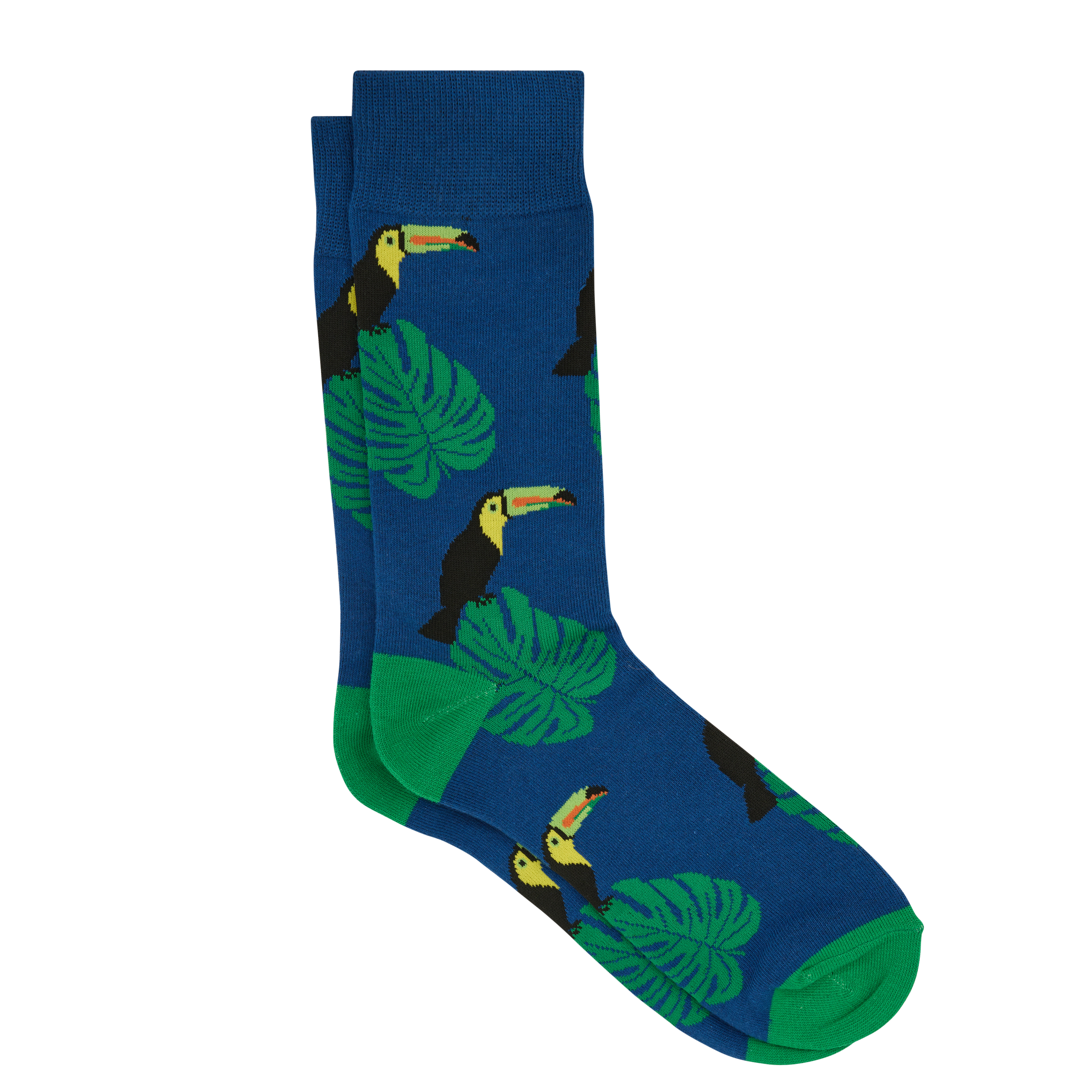 Palm Leaf Toucan Fancy Sock