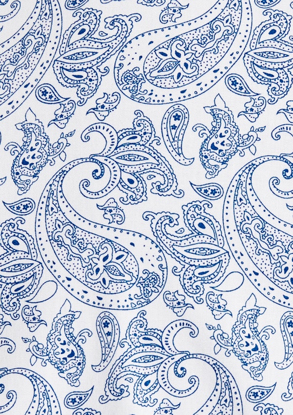 White Barron Paisley Shirt