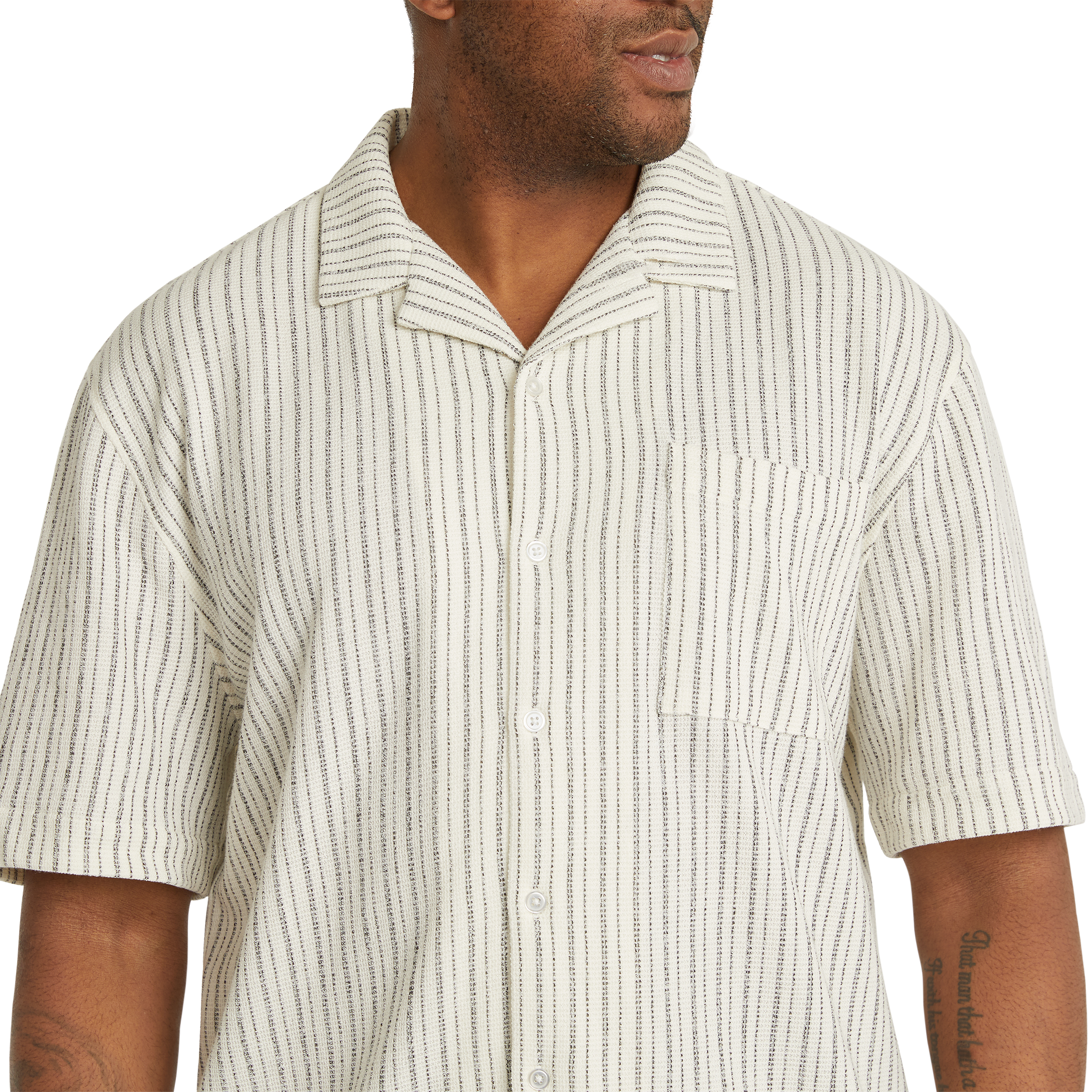 Cream Hooper Relaxed Fit Knit Shirt