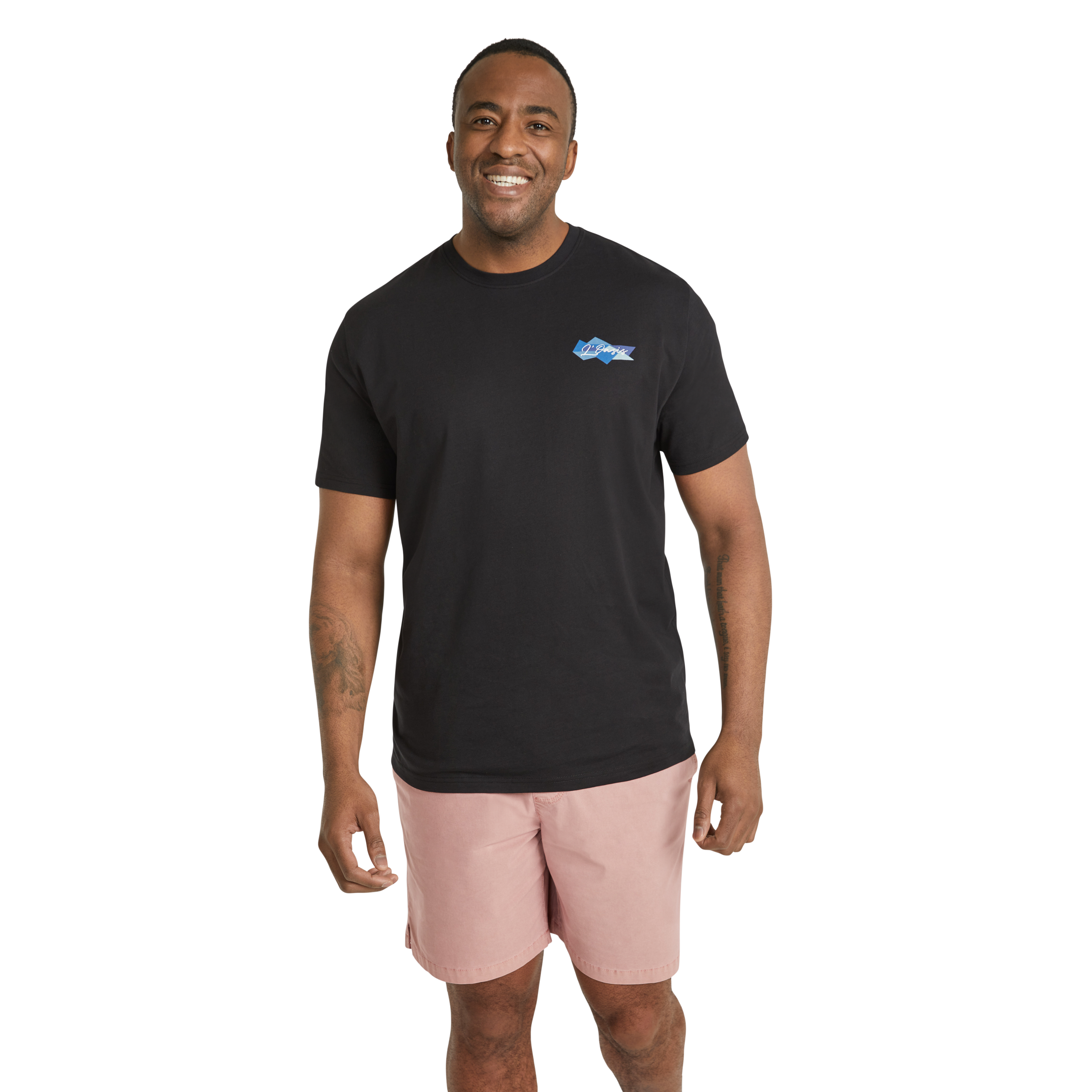 Black L'oasis Crew Neck Tee