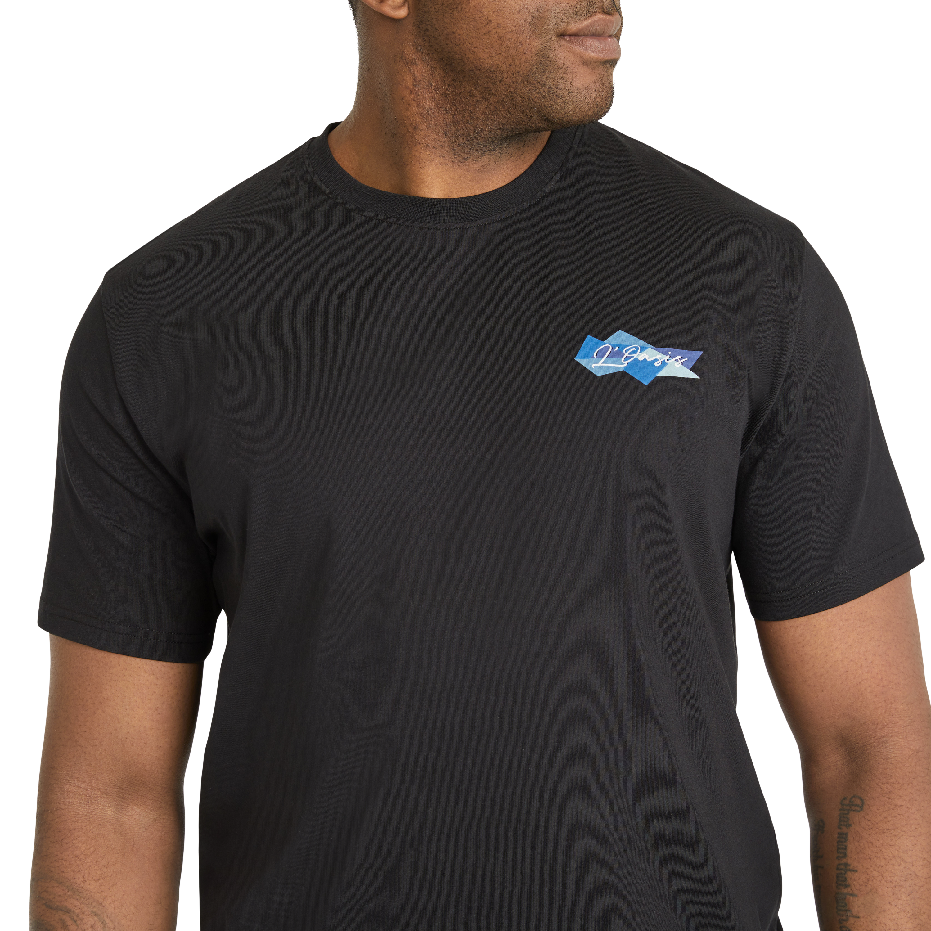 Black L'oasis Crew Neck Tee
