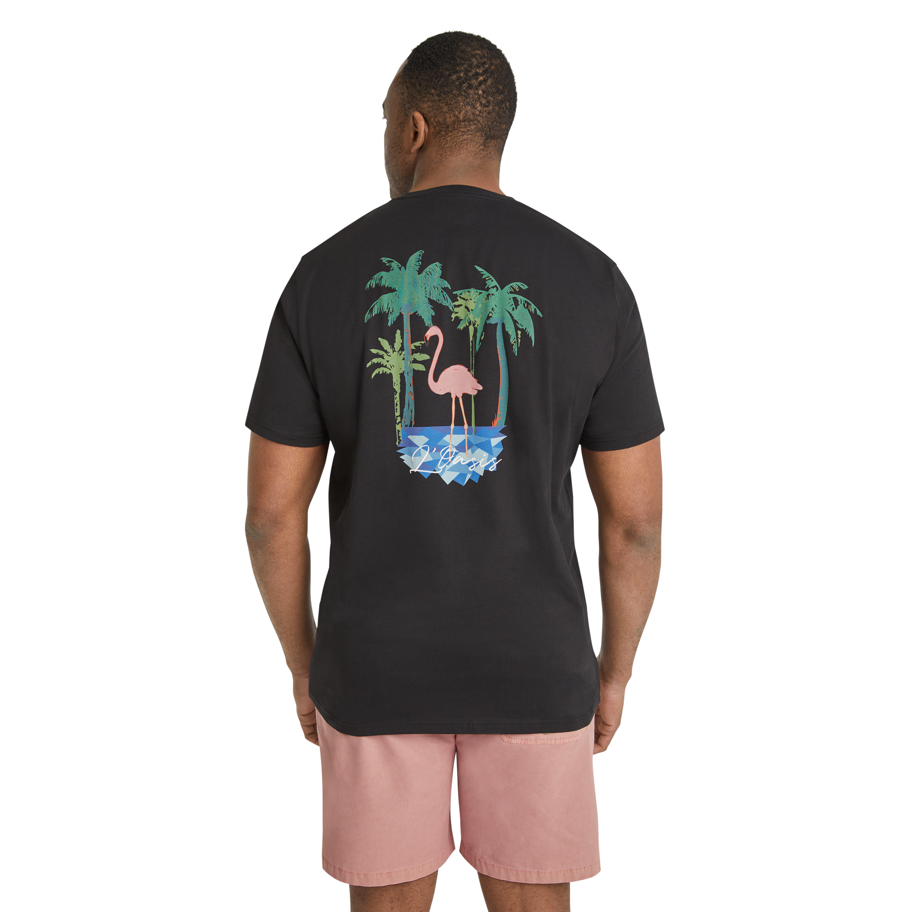 Black L'oasis Crew Neck Tee