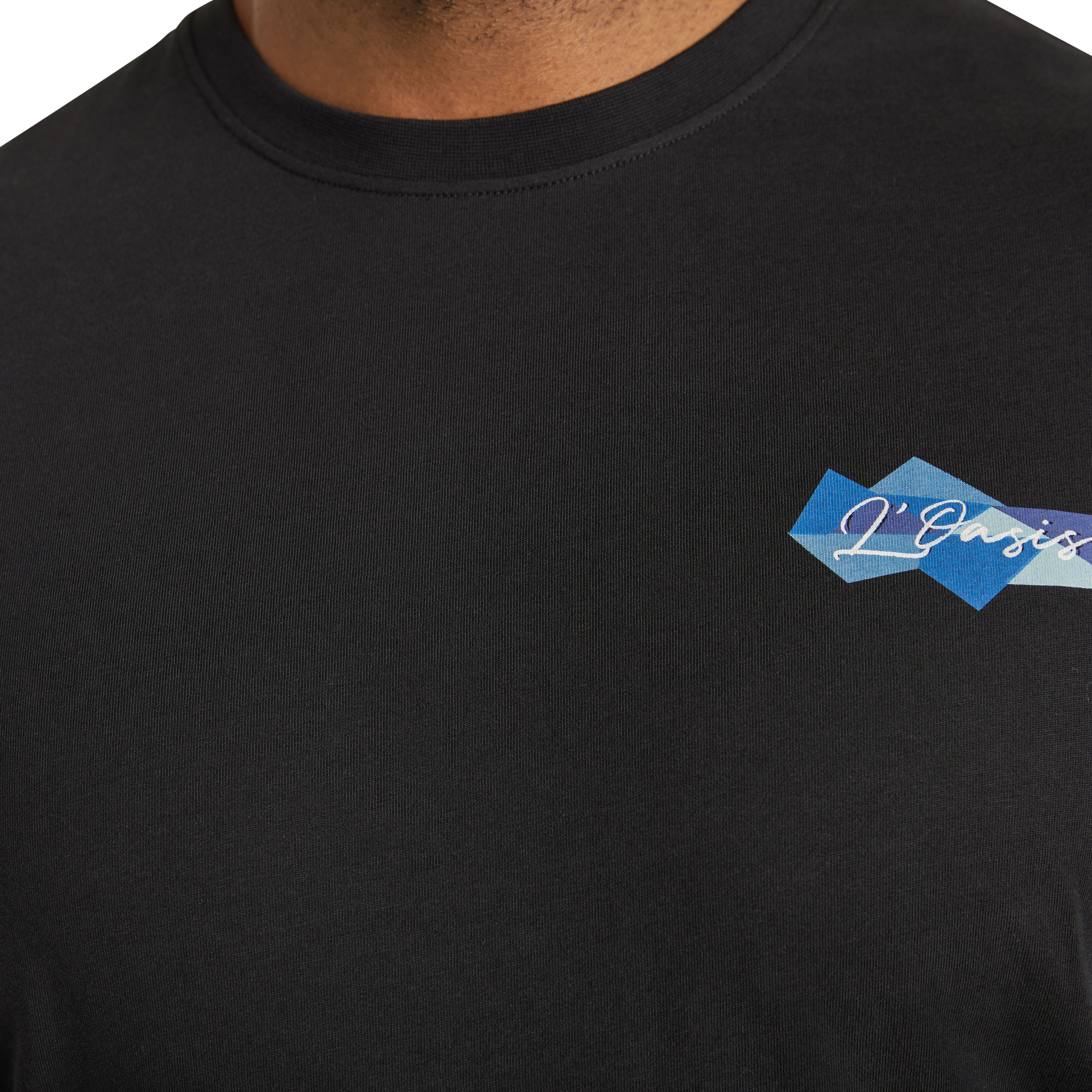 Black L'oasis Crew Neck Tee