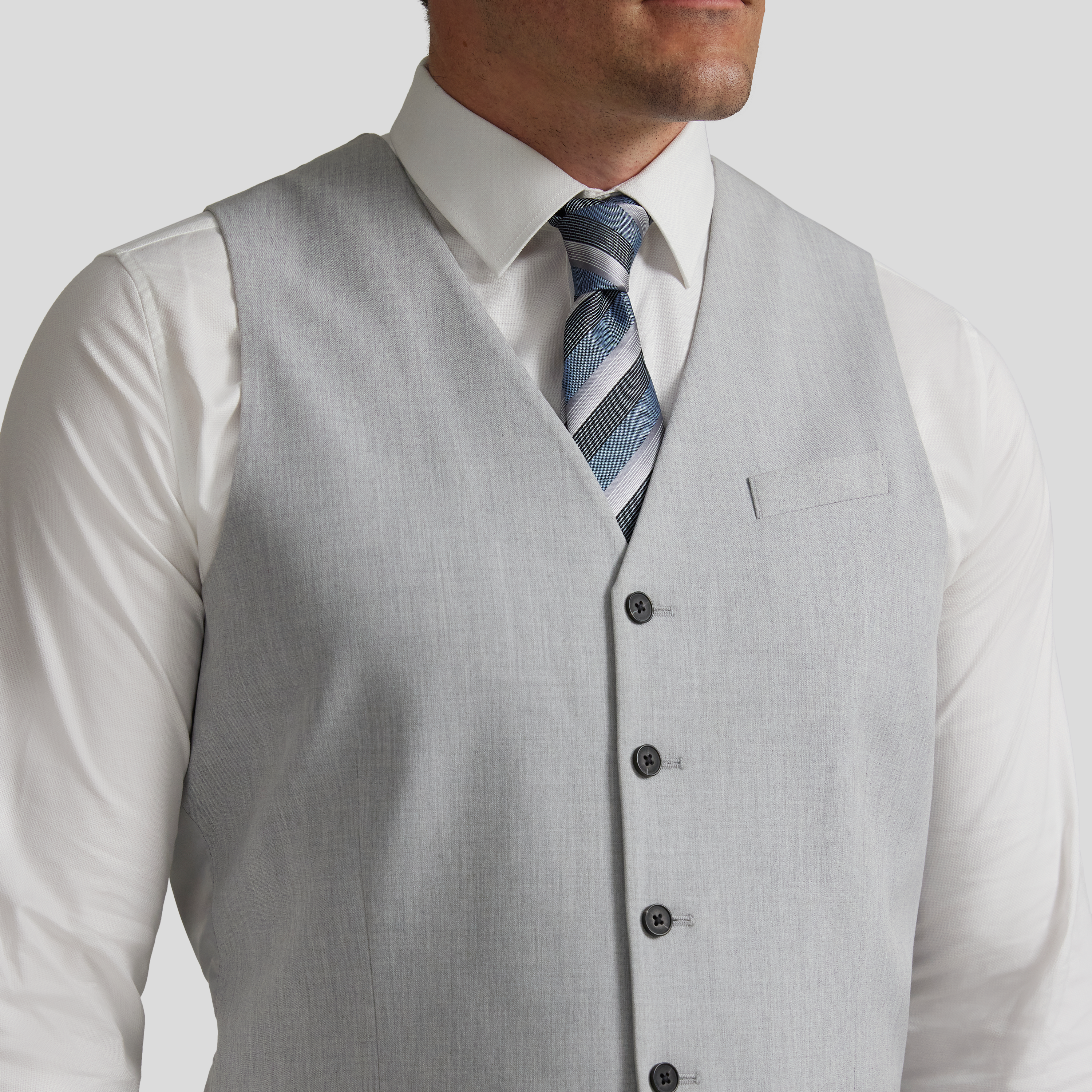 Silver Tanner Stretch Waistcoat