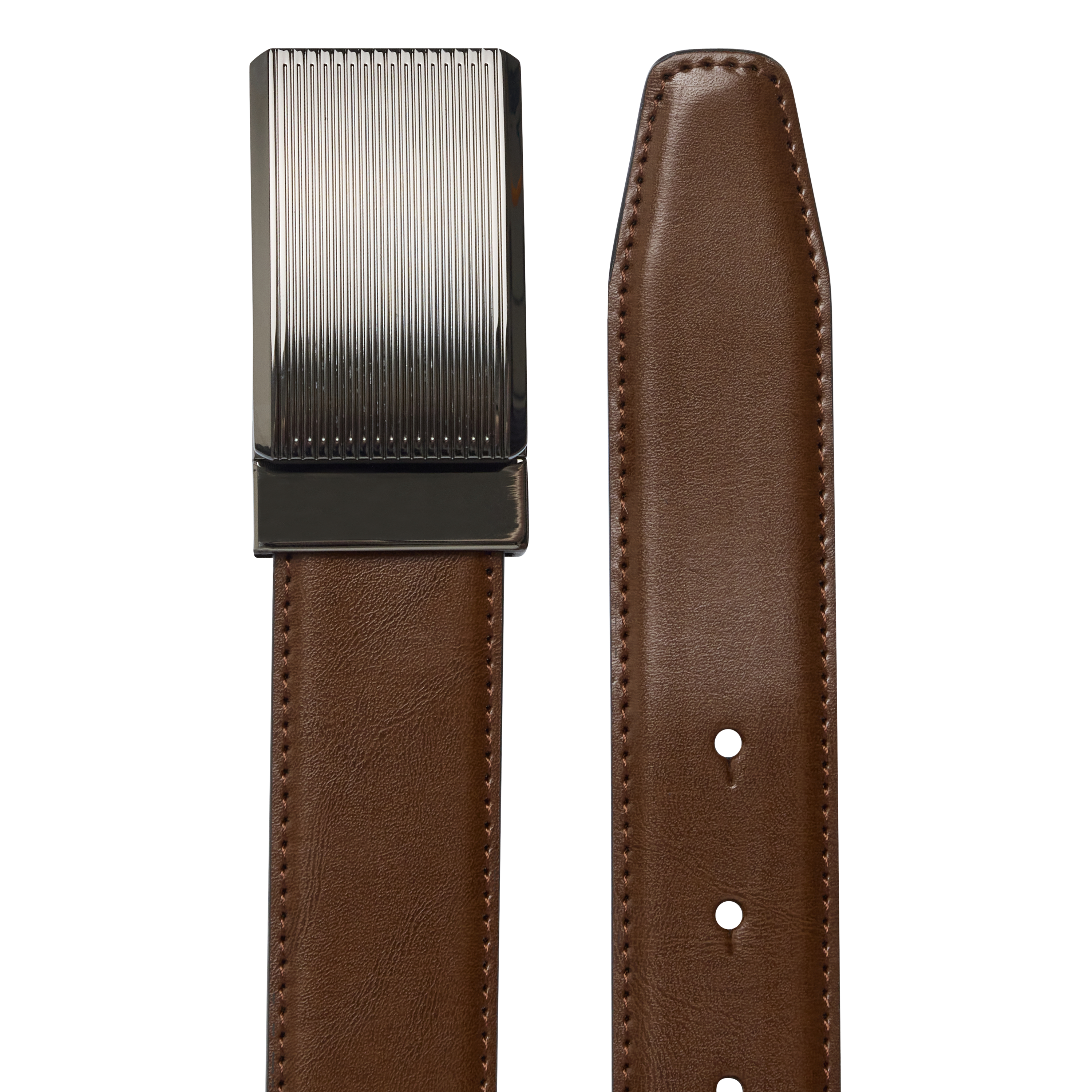 Tan/Black Fraser Reversible Plate Belt