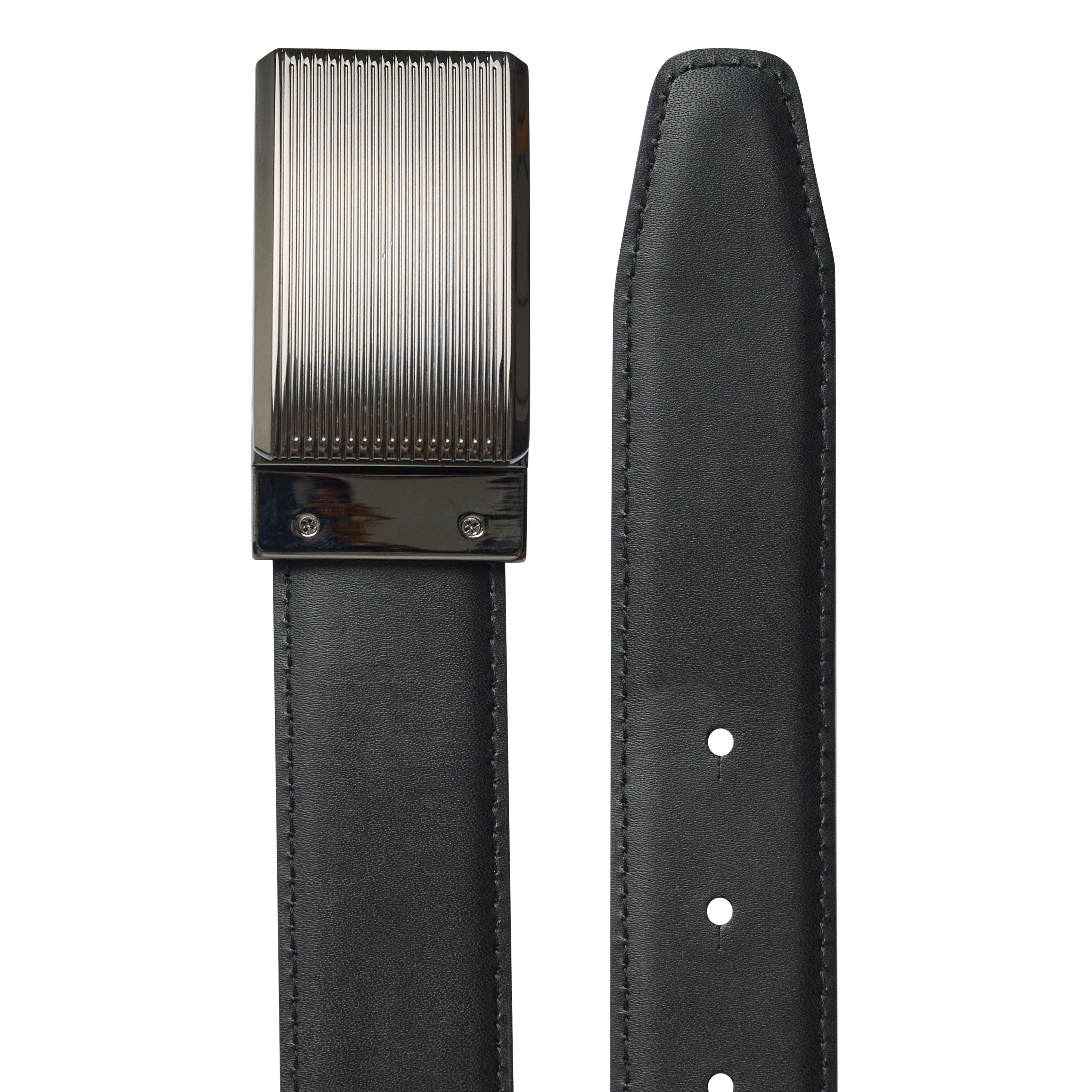 Tan/Black Fraser Reversible Plate Belt