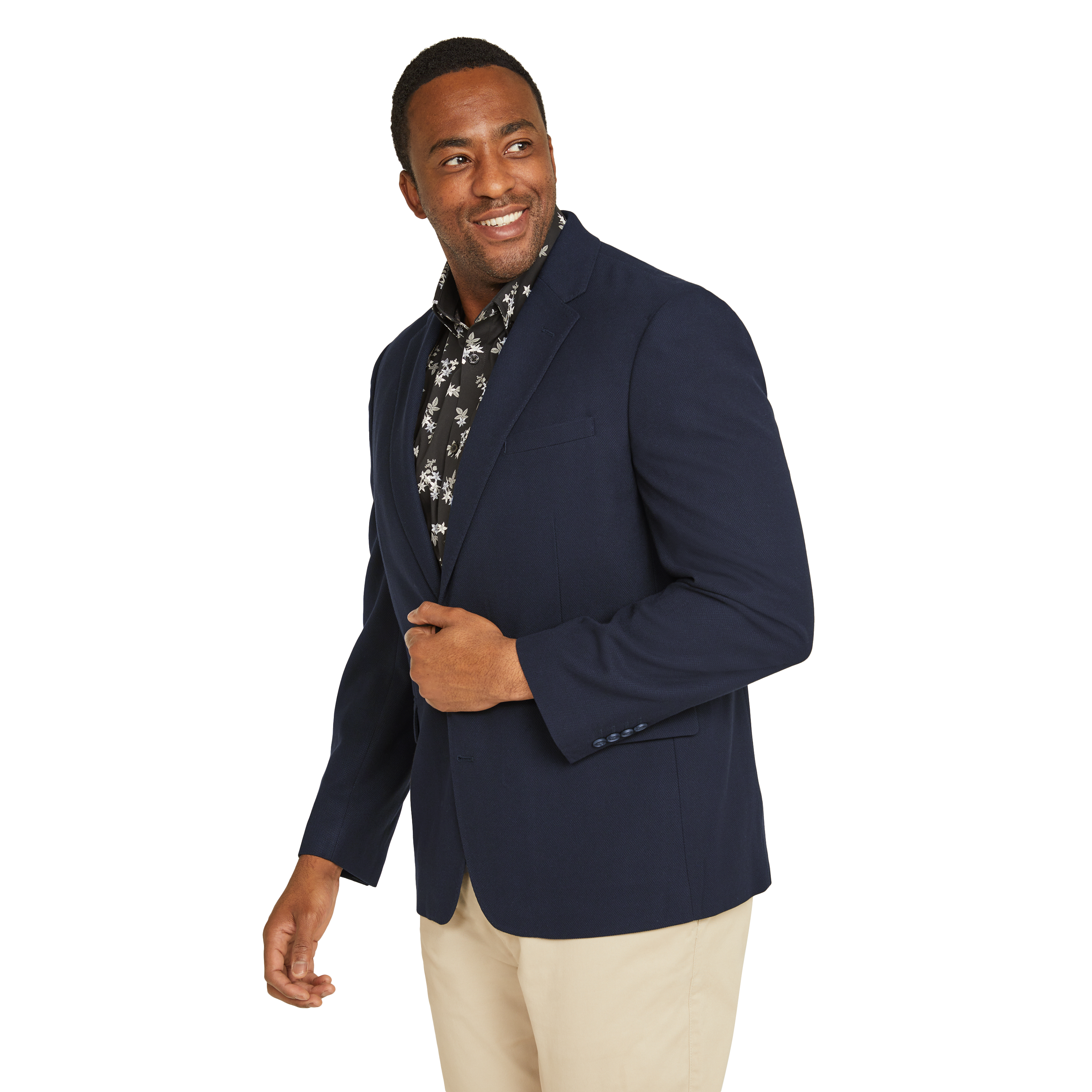 Navy Rafferty Textured Blazer