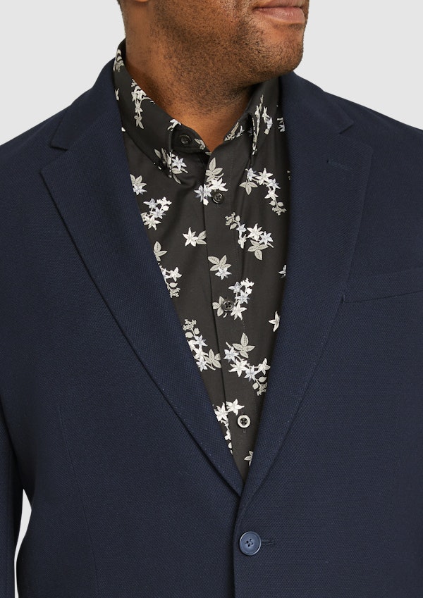 Navy Rafferty Textured Blazer