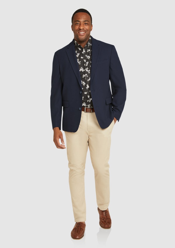 Navy Rafferty Textured Blazer