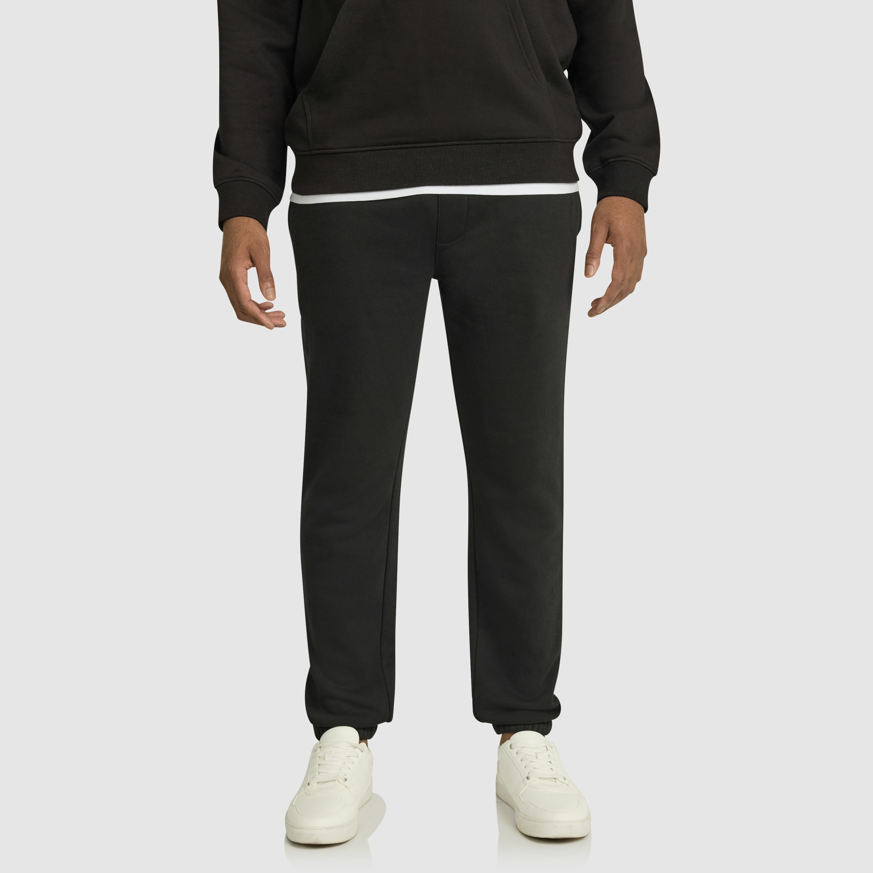 Black Rylan Fleece Trackpant | Men's Bottom | Johnny Bigg AU