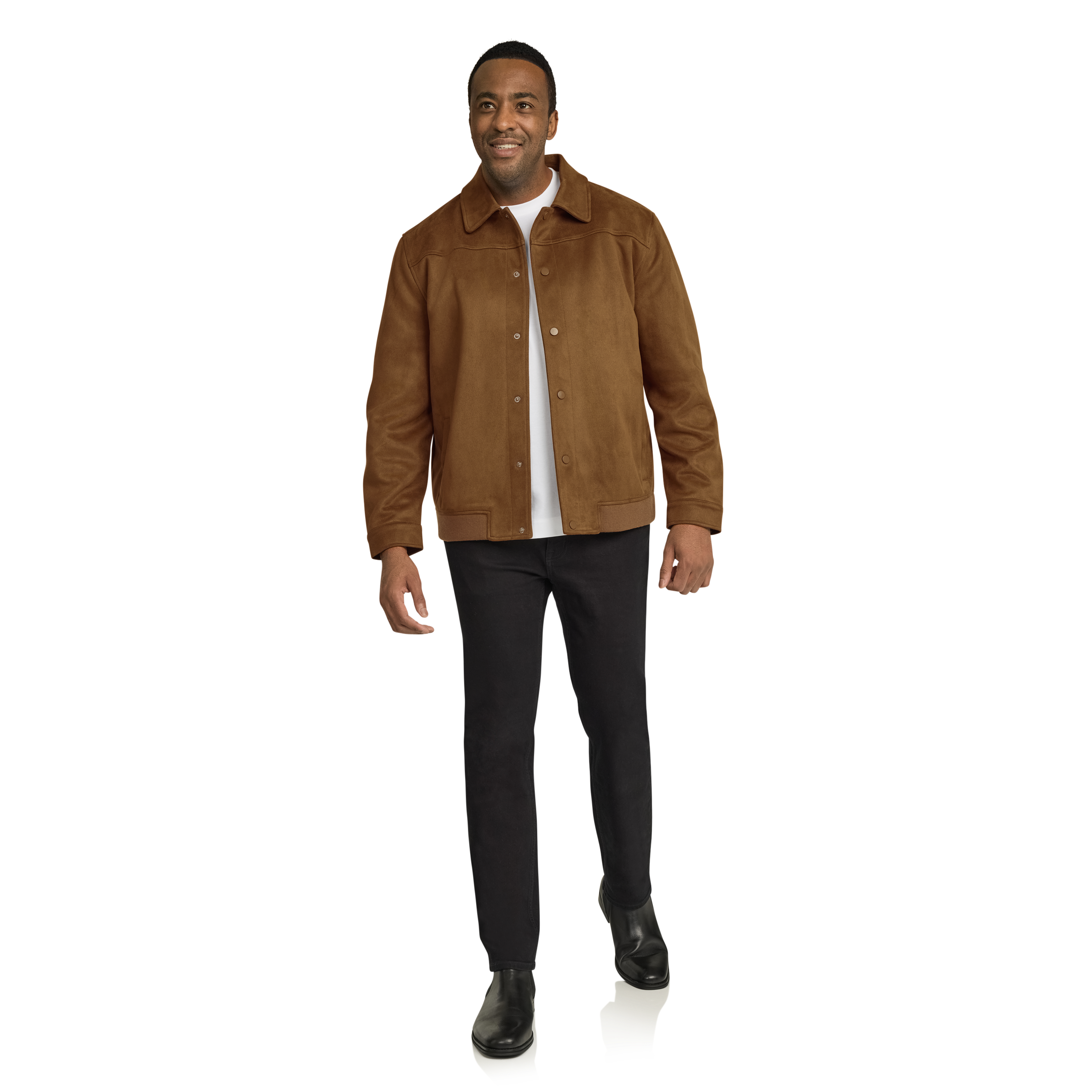 Tan Casey Faux Suede Jacket