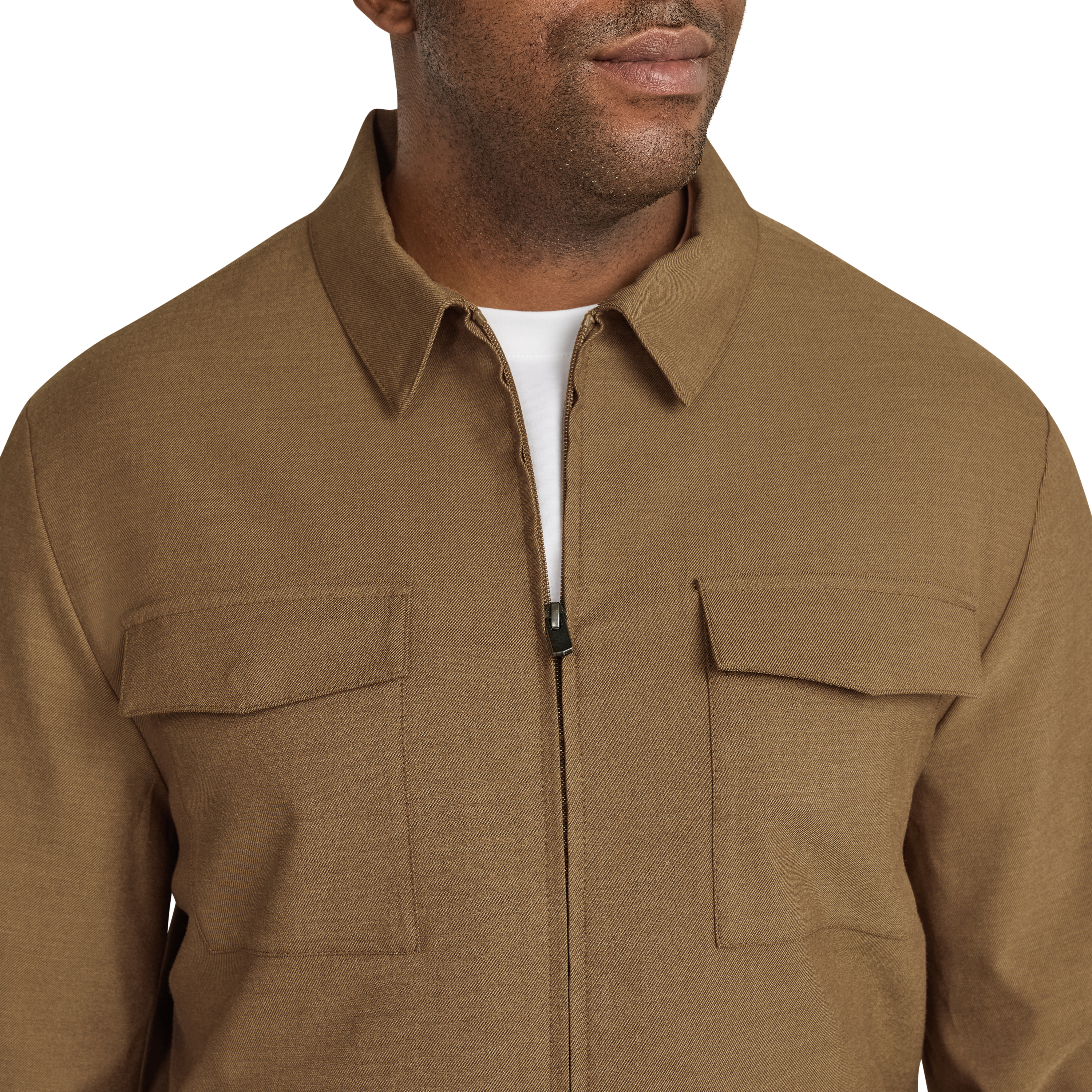 Camel Bowden Smart Harrington Jacket