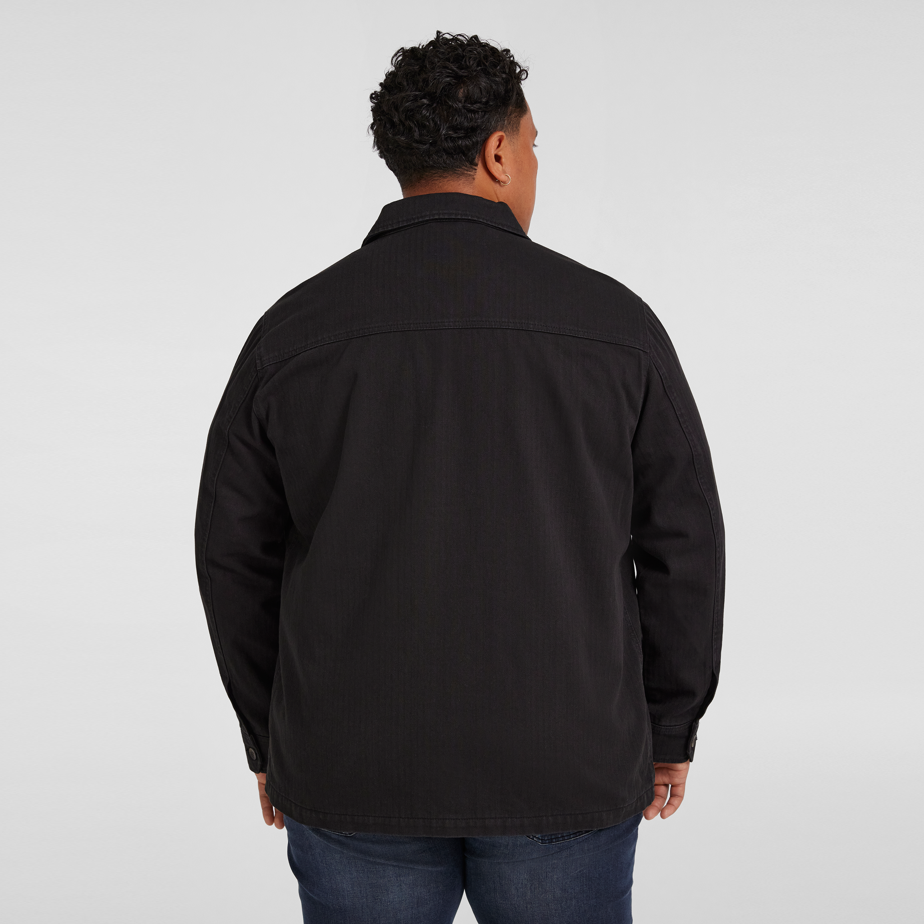 Black Owen Herringbone Shacket