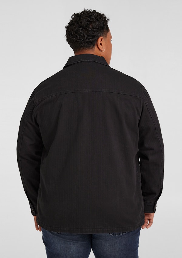 Black Owen Herringbone Shacket