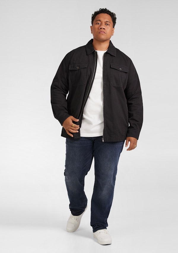 Black Owen Herringbone Shacket