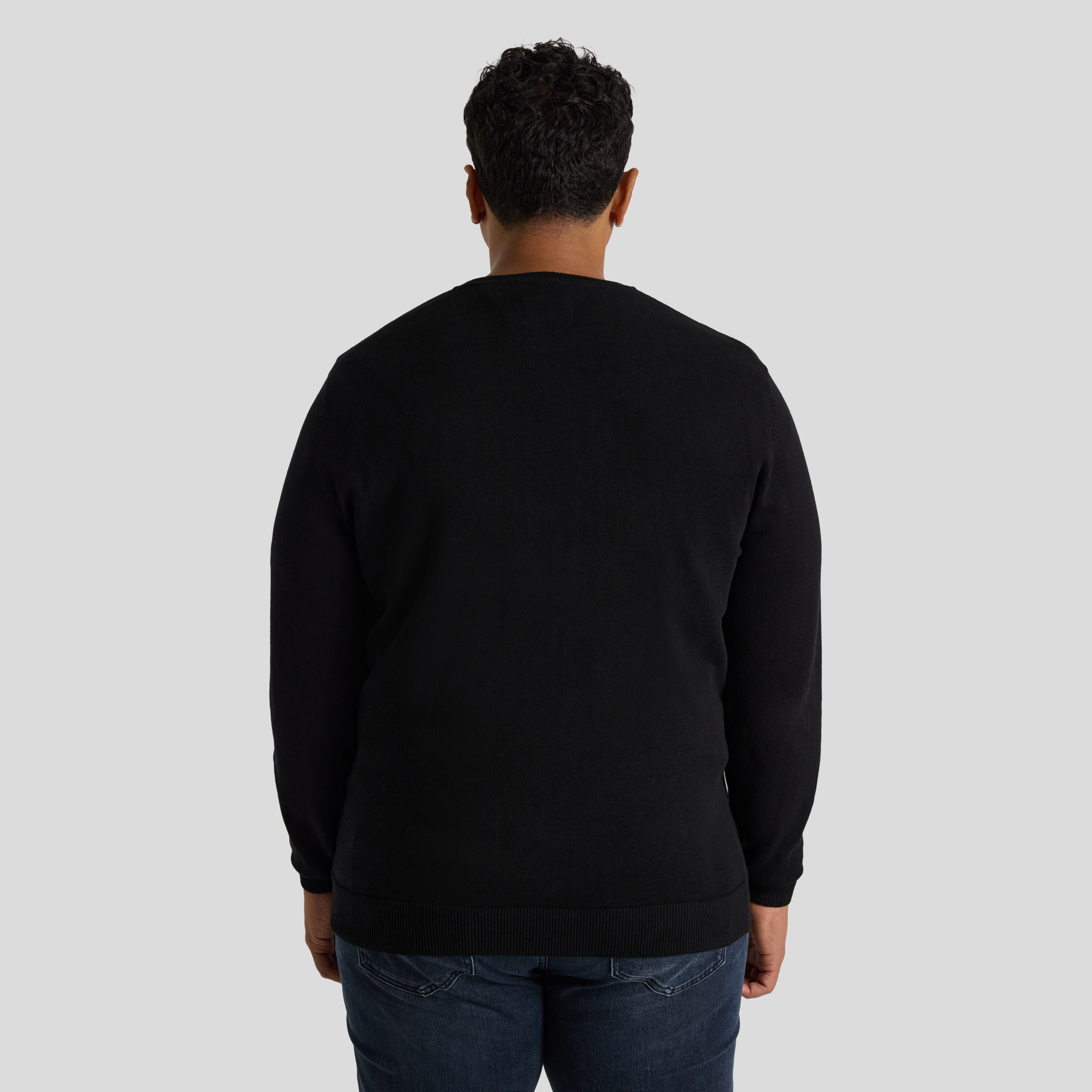 Black Essential Crew Neck Sweater