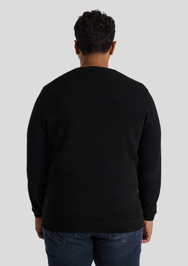 Black Essential Crew Neck Sweater