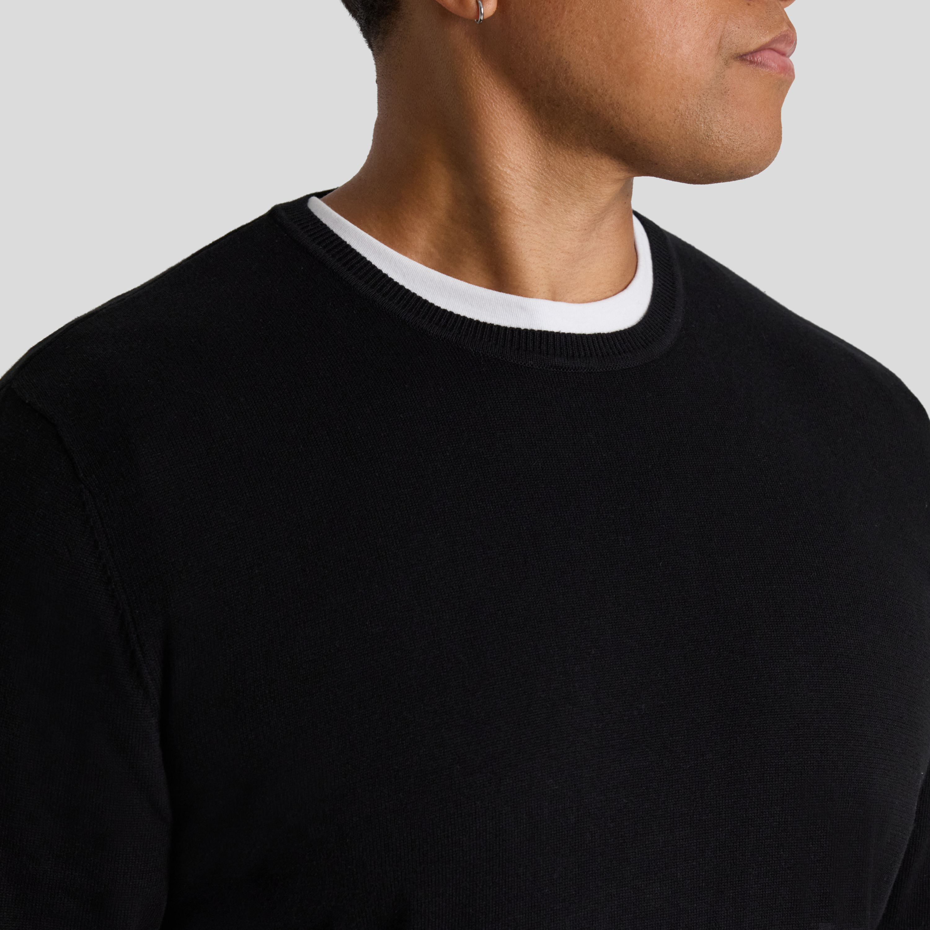 Black Essential Crew Neck Sweater