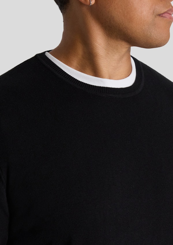 Black Essential Crew Neck Sweater