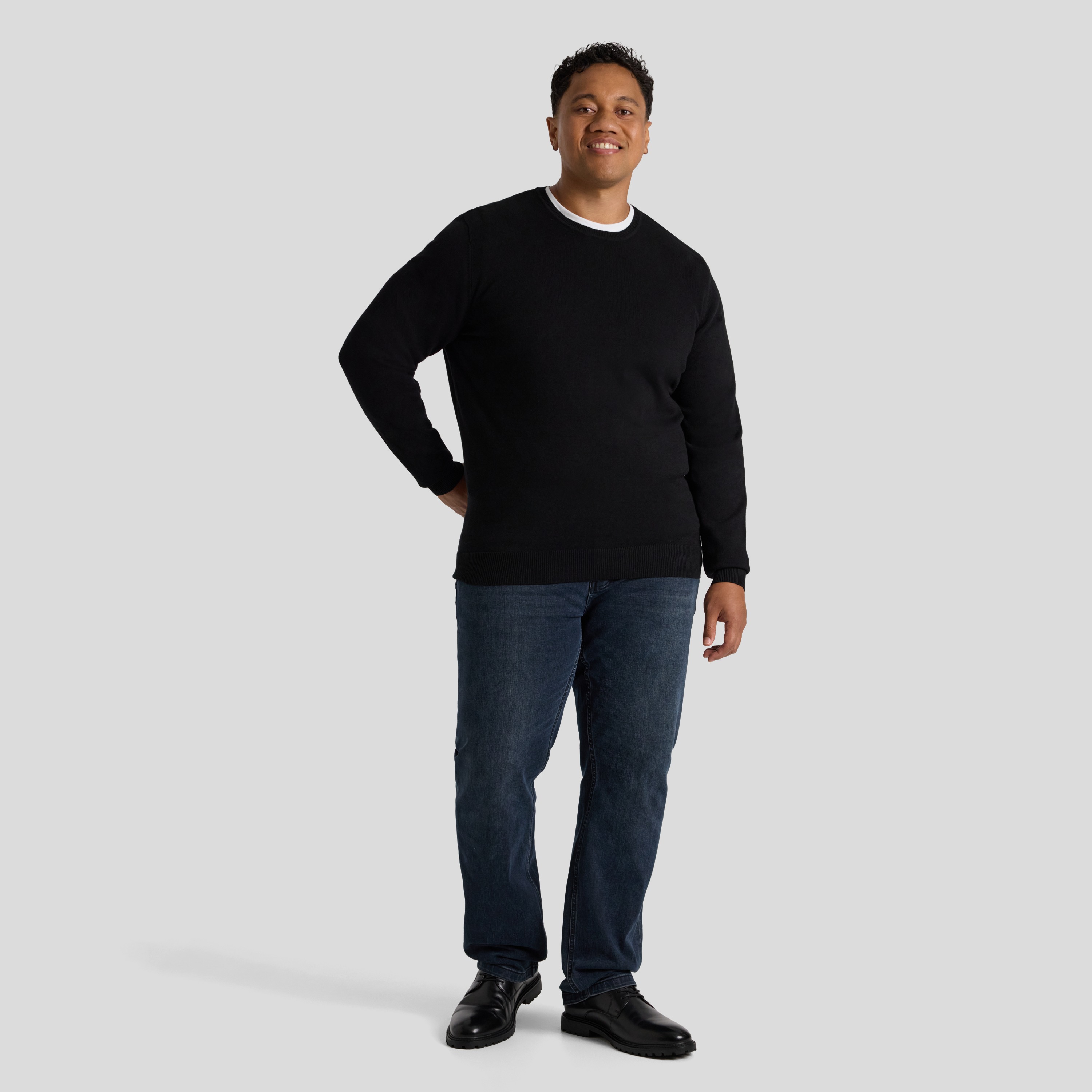 Black Essential Crew Neck Sweater