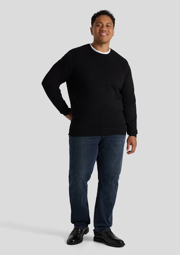Black Essential Crew Neck Sweater