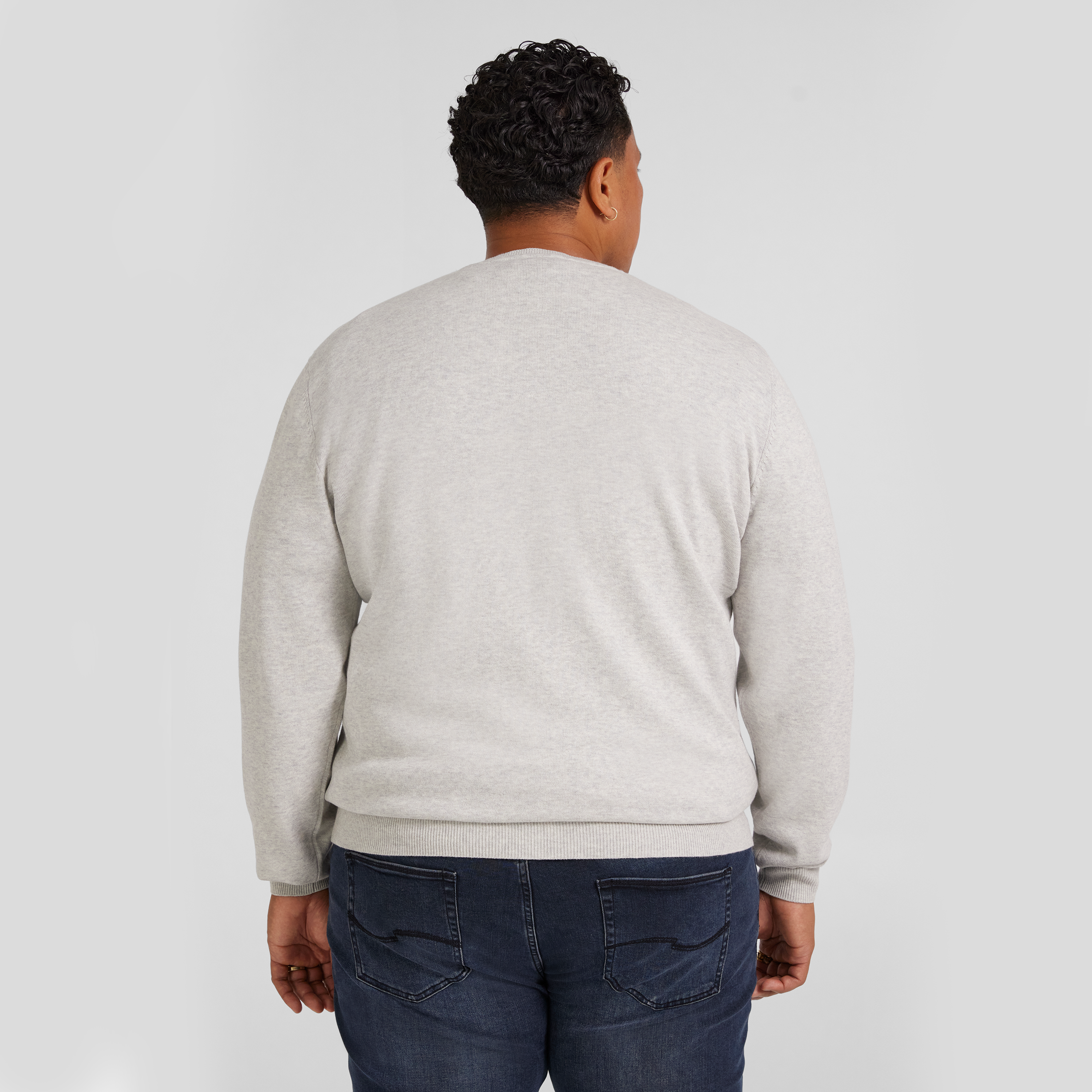 Grey Marle Essential Crew Neck Sweater