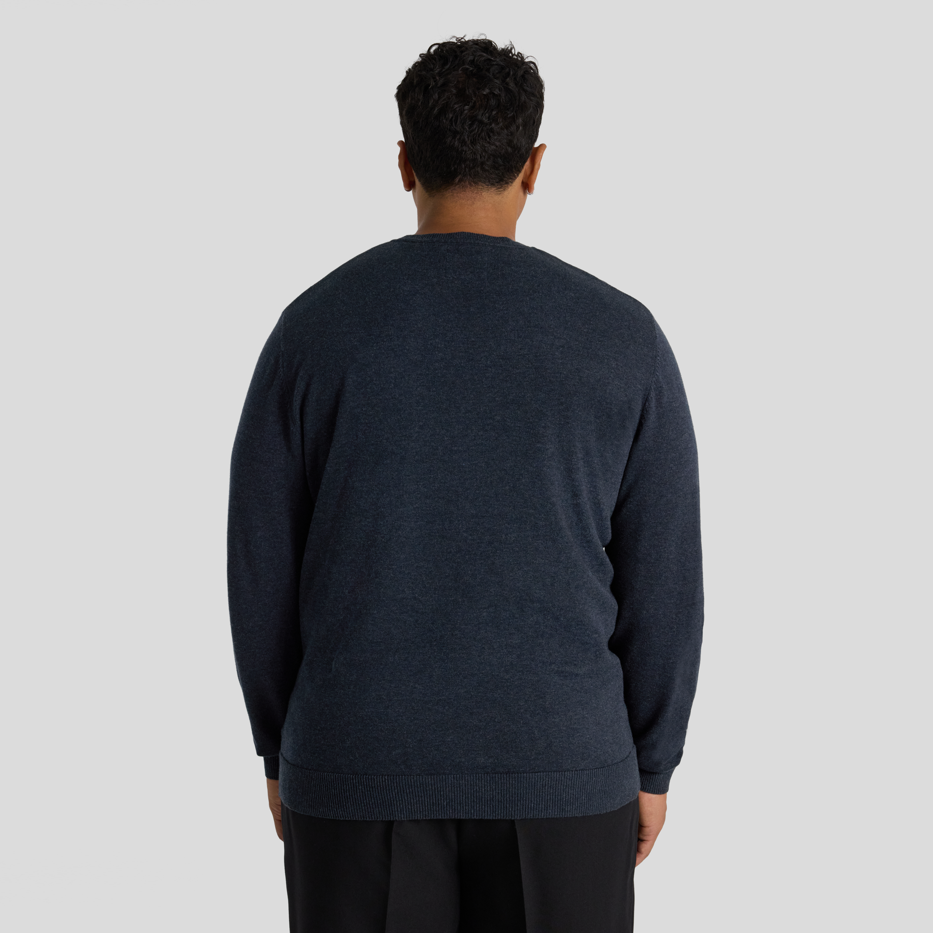 Navy Marle Essential Crew Neck Sweater