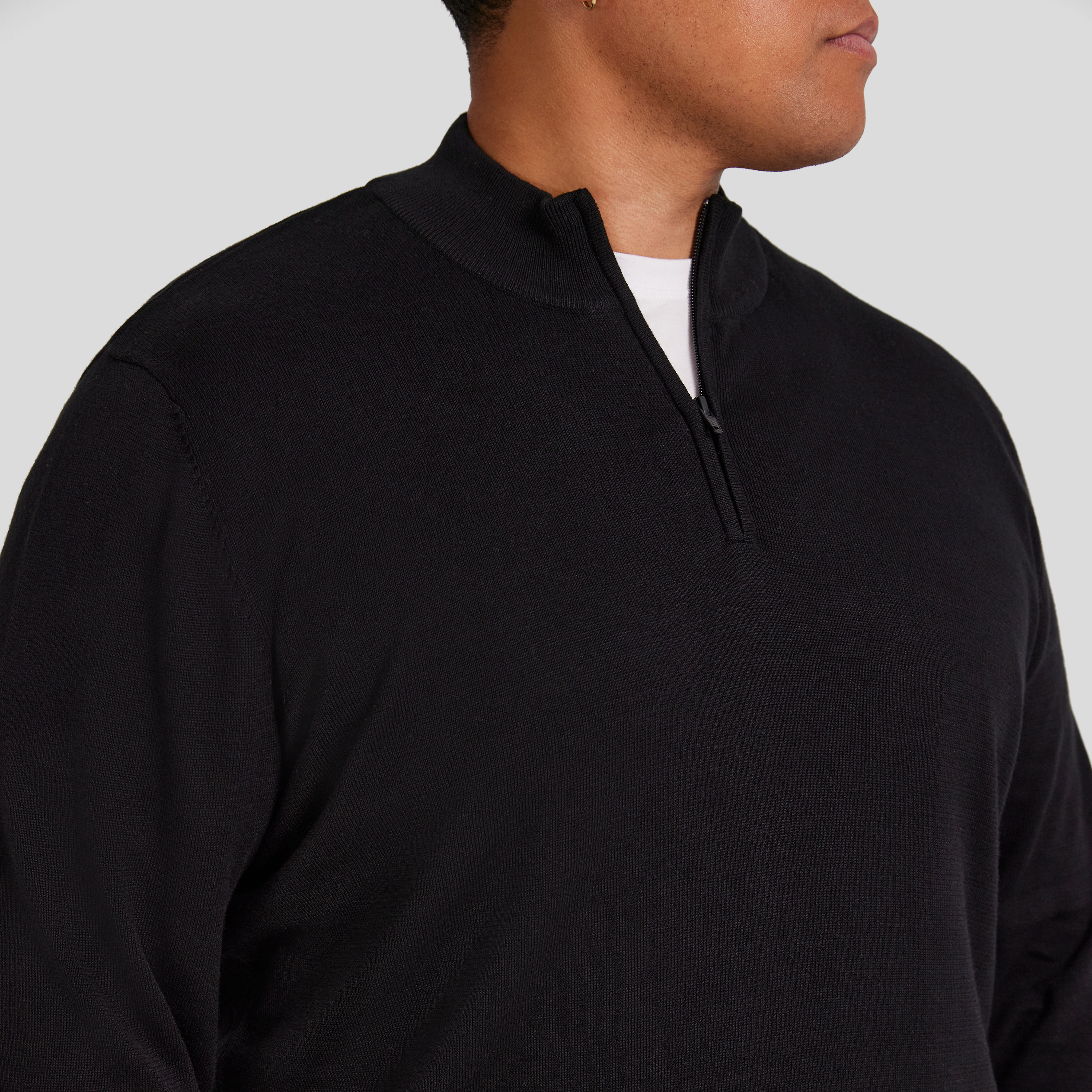 Black Everyday 1/4Zip Sweater