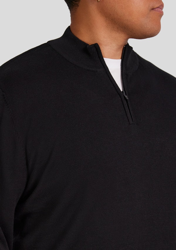 Black Everyday 1/4Zip Sweater