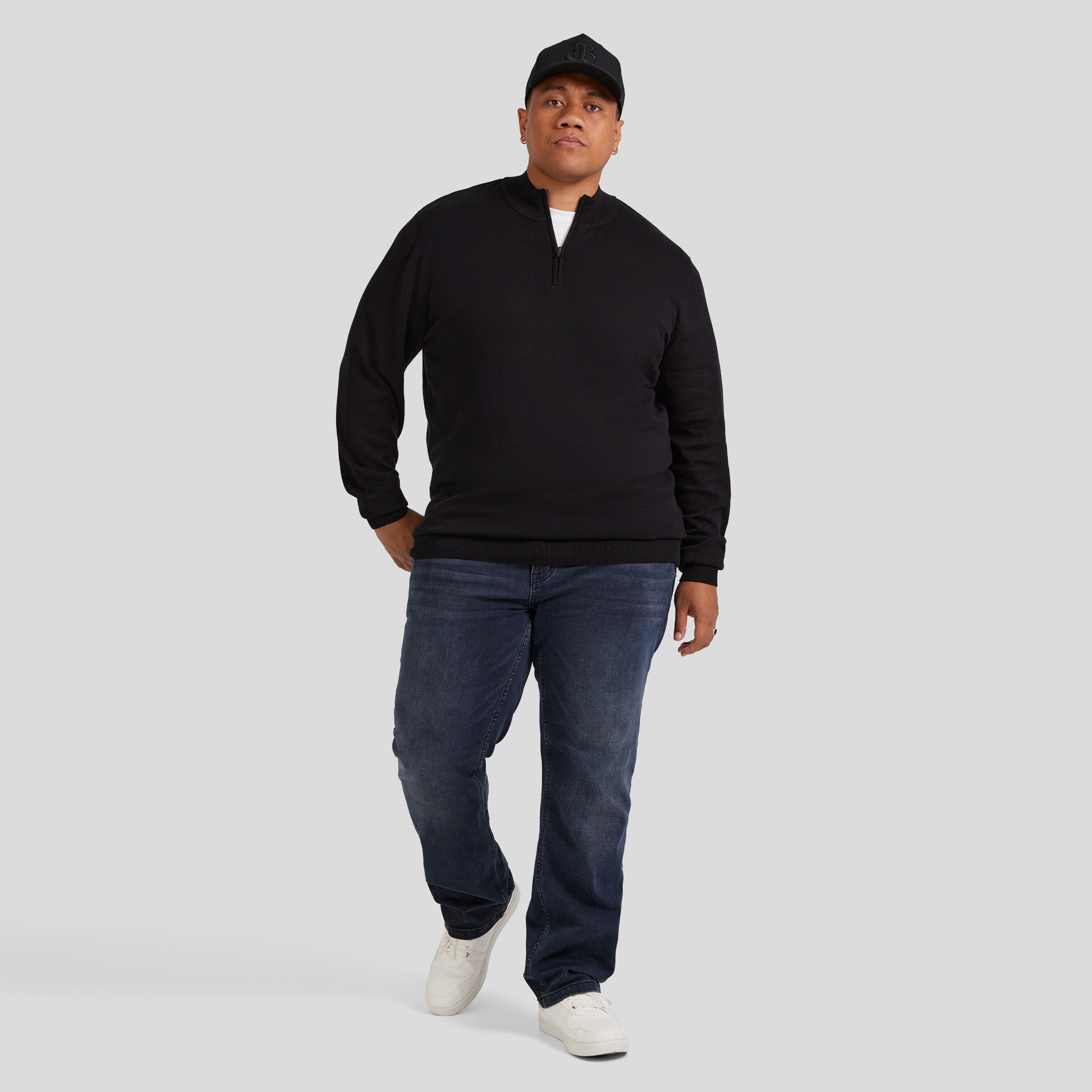 Black Everyday 1/4Zip Sweater