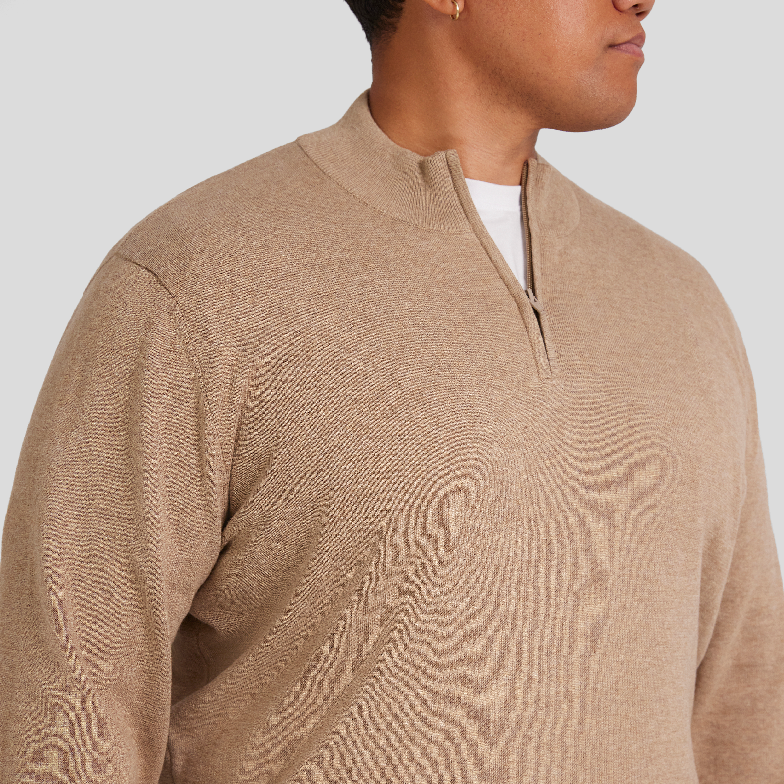 Camel Everyday 1/4Zip Sweater