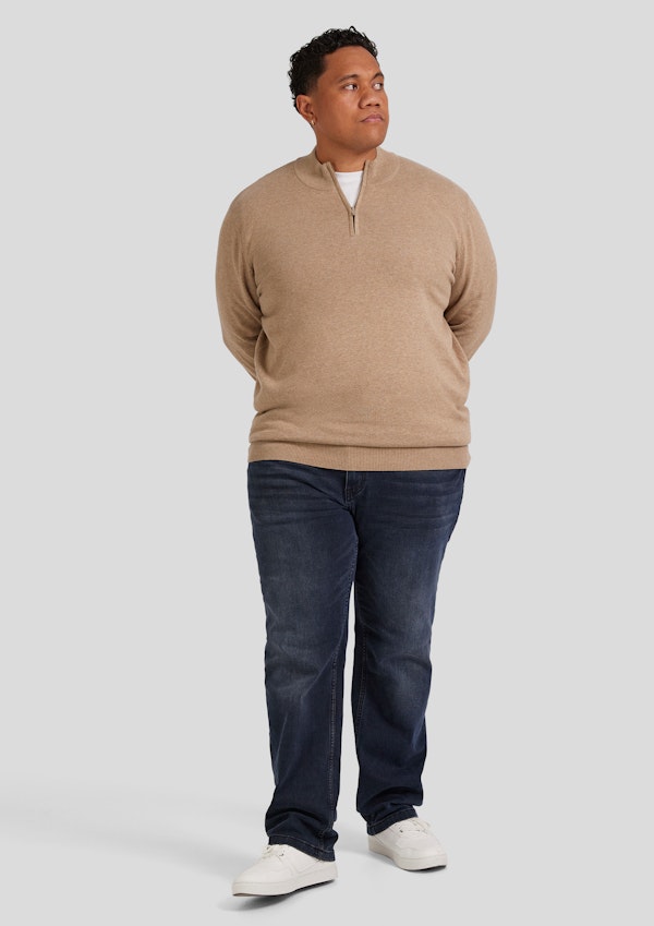 Camel Everyday 1/4Zip Sweater