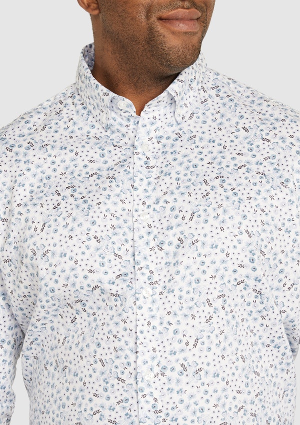 White Mason Floral Shirt
