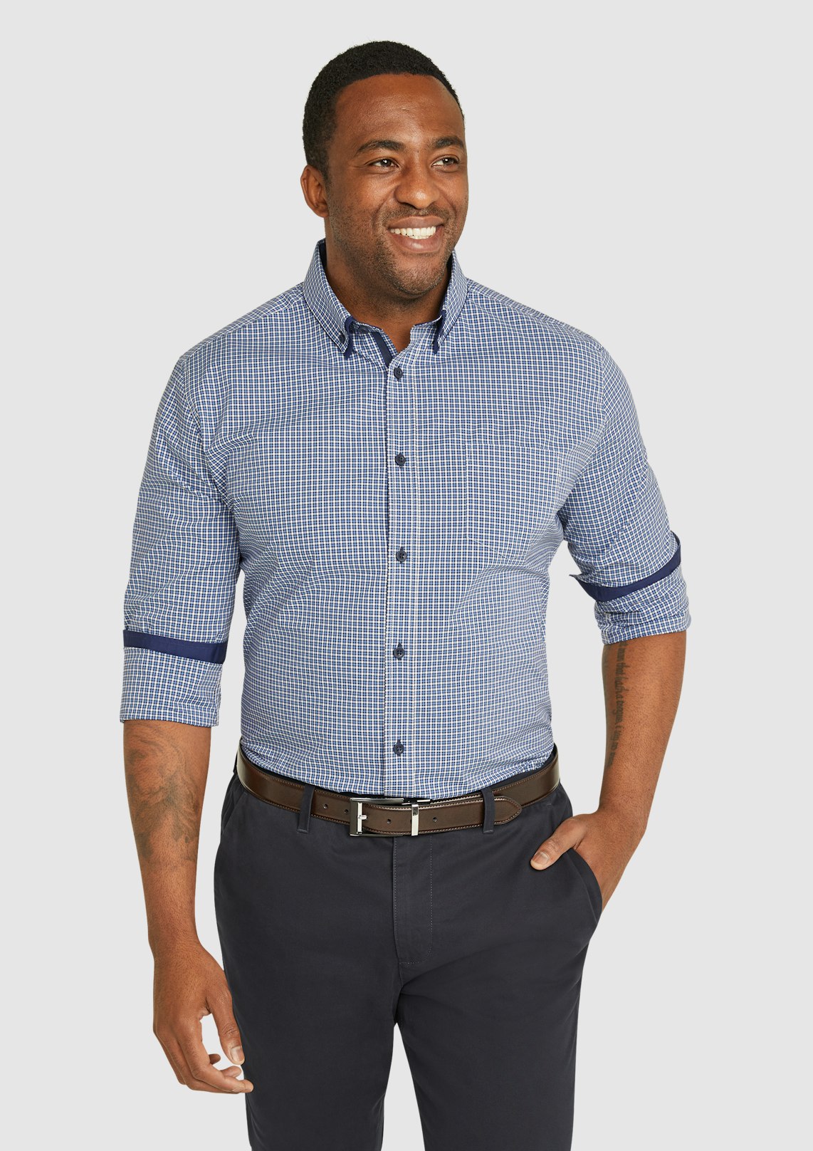 Navy Peyton Check Shirt