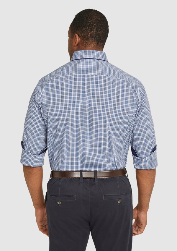 Navy Peyton Check Shirt