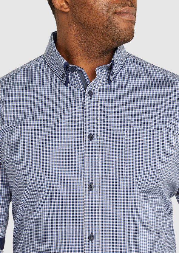 Navy Peyton Check Shirt